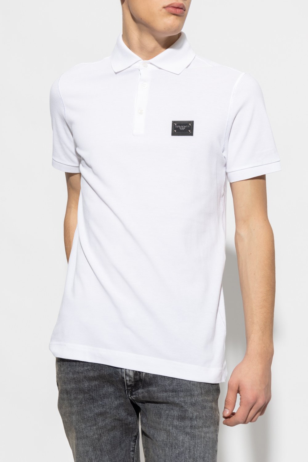 Polos manches courtes  Dolce&Gabbana G8PL4T G7F2H W0800 WHITE