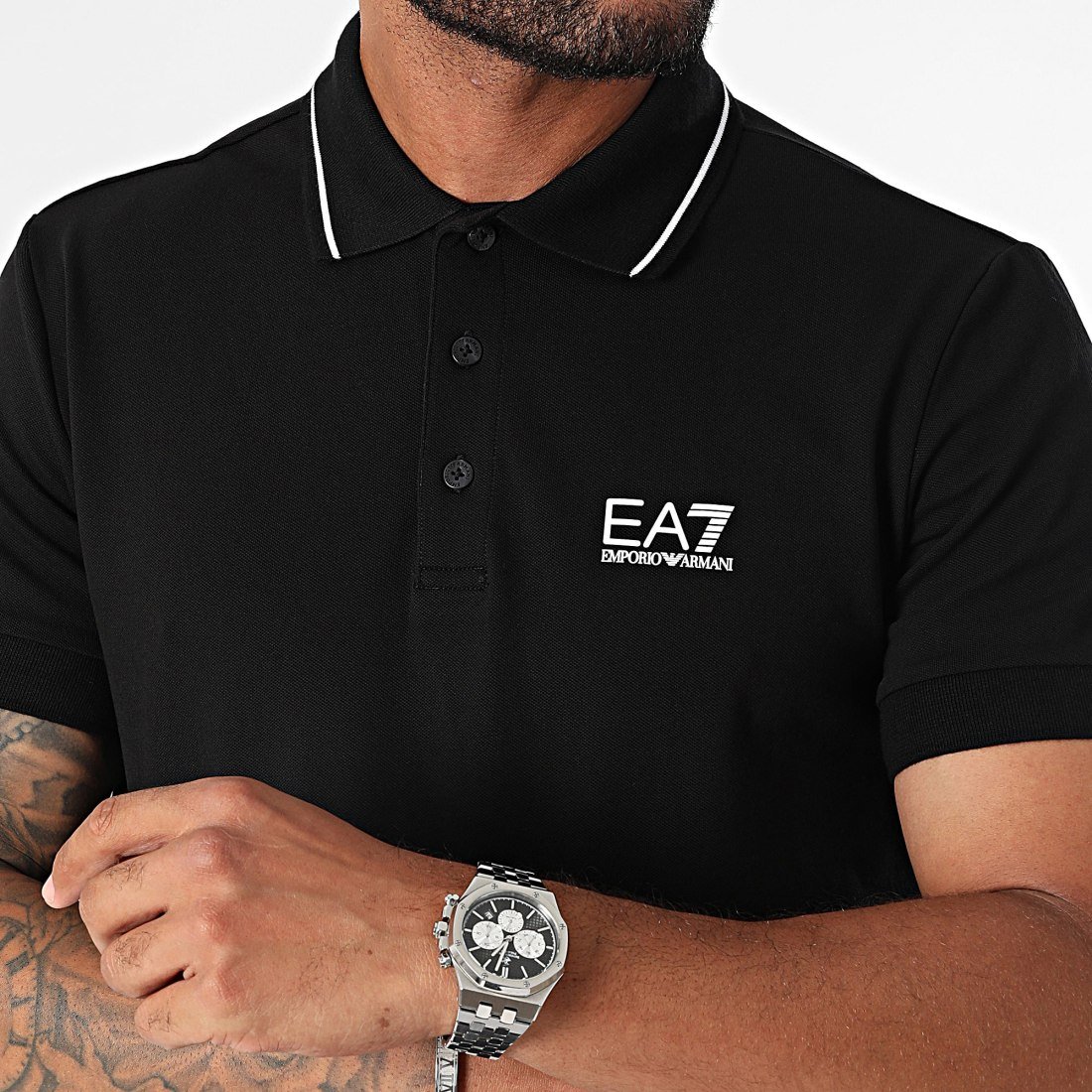 Polos manches courtes  Ea7 8NPF16 PJVUZ 1200 BLACK