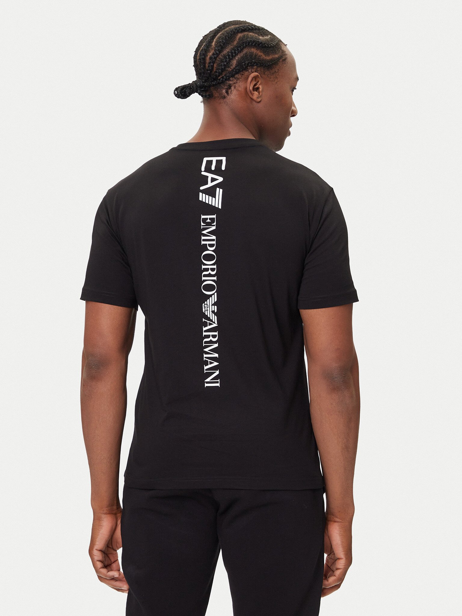 T-S manches courtes  Ea7 7M000567 AF10375 MC001 BLACK/WHITE