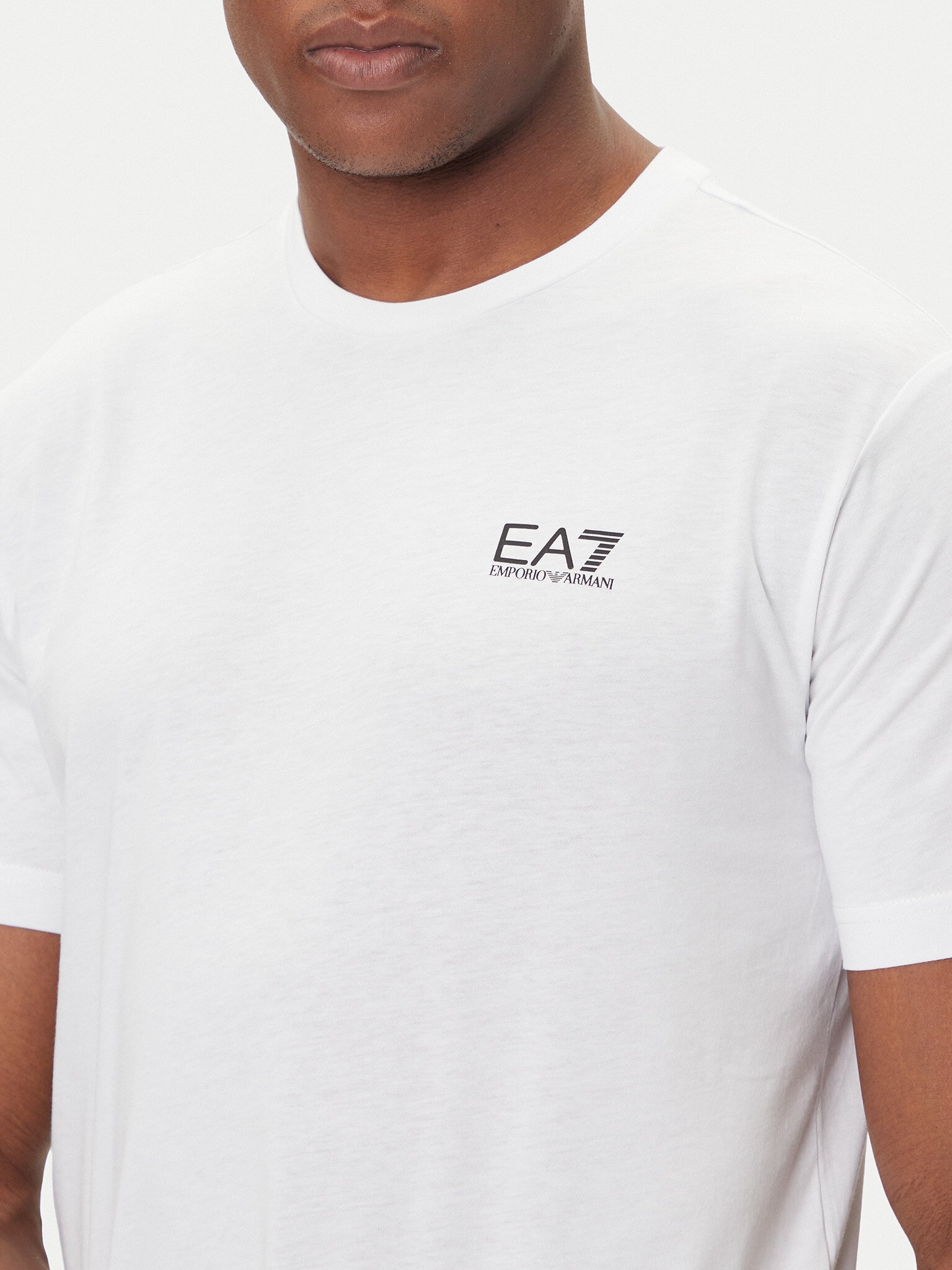 T-S manches courtes  Ea7 7M000567 AF10375 M0003 WHITE/BLACK