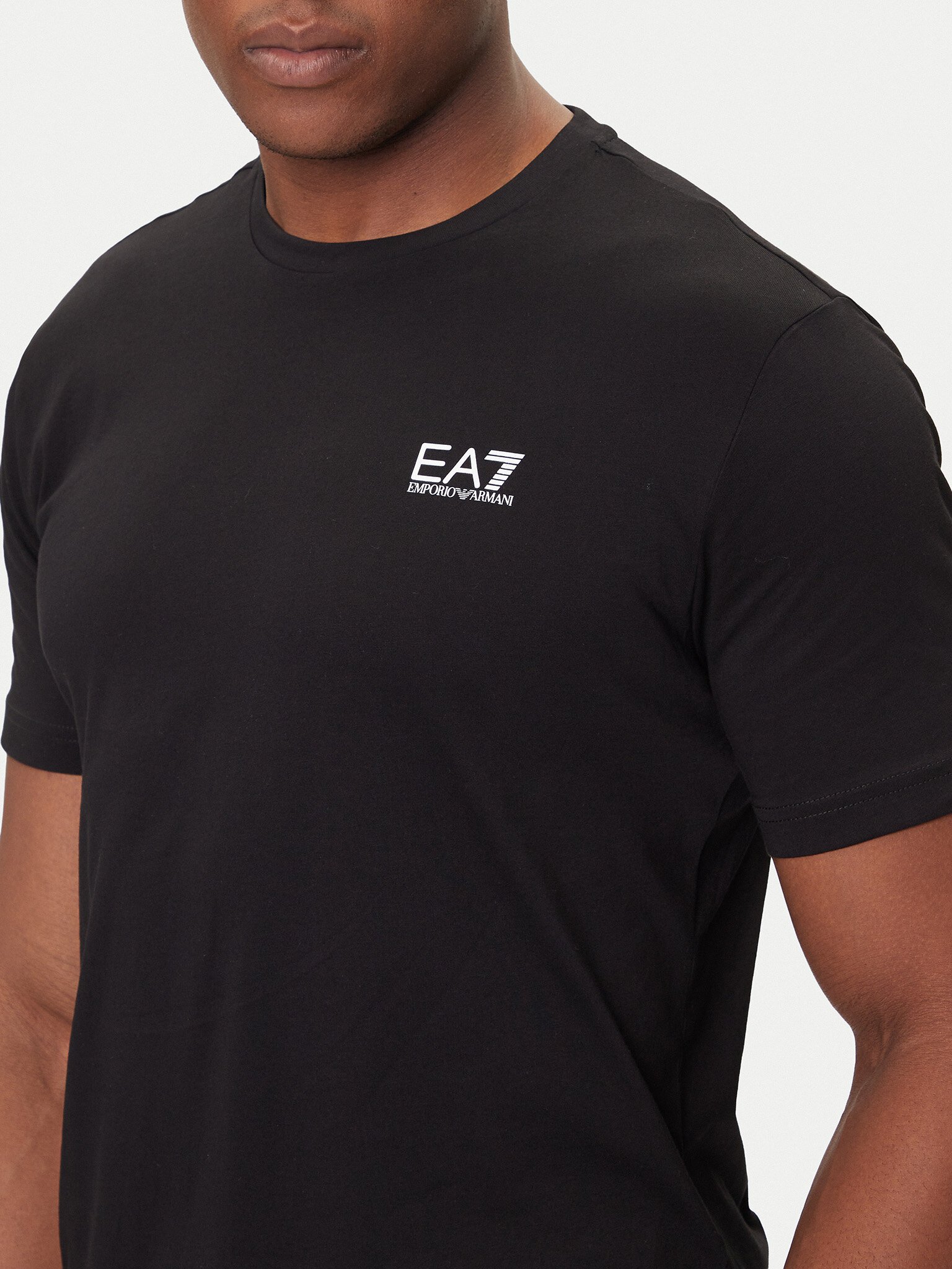 T-S manches courtes  Ea7 7M000567 AF10375 MC001 BLACK/WHITE