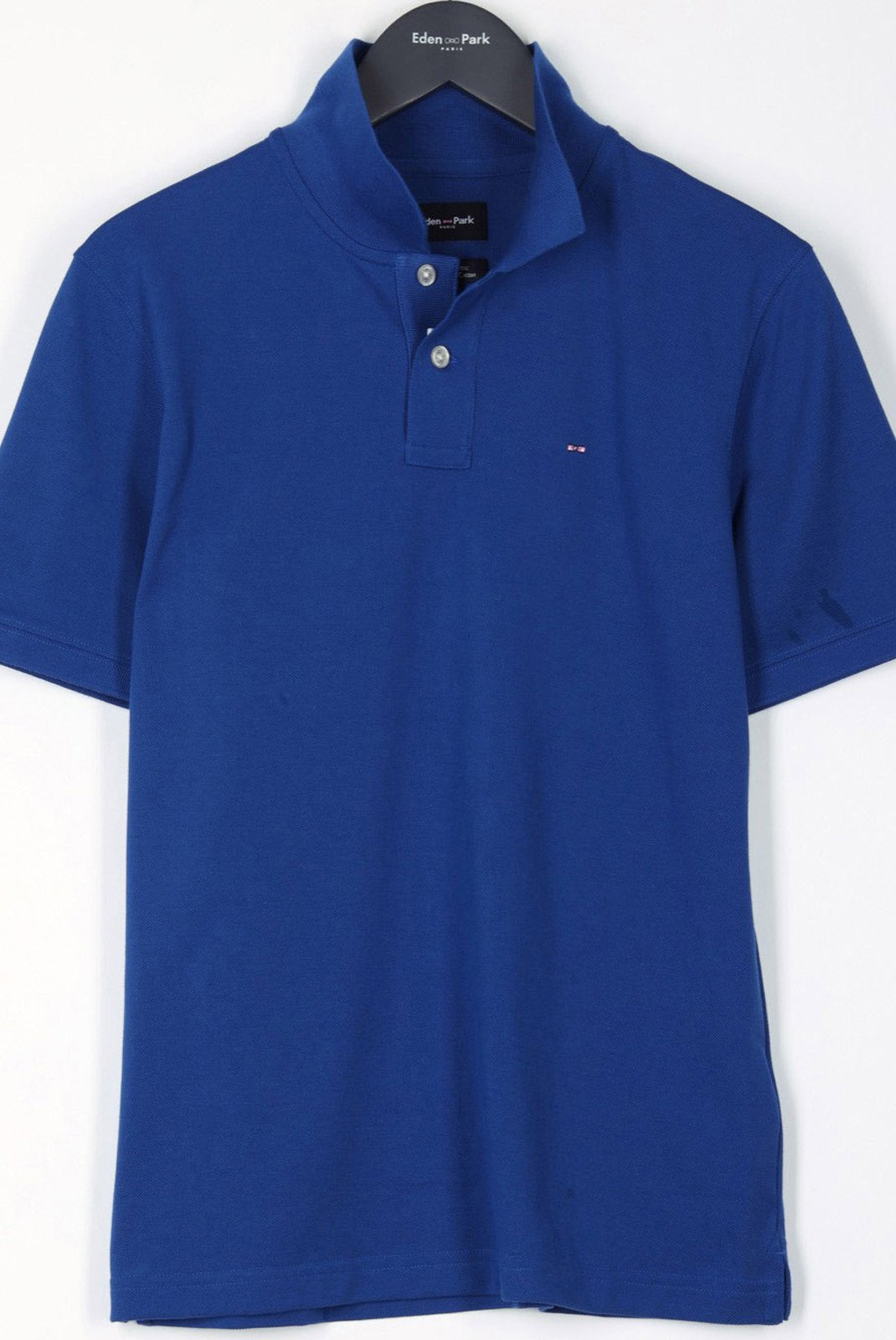 Polos manches courtes  Eden park E25MAIPC0042-BLM33__MELODY blue