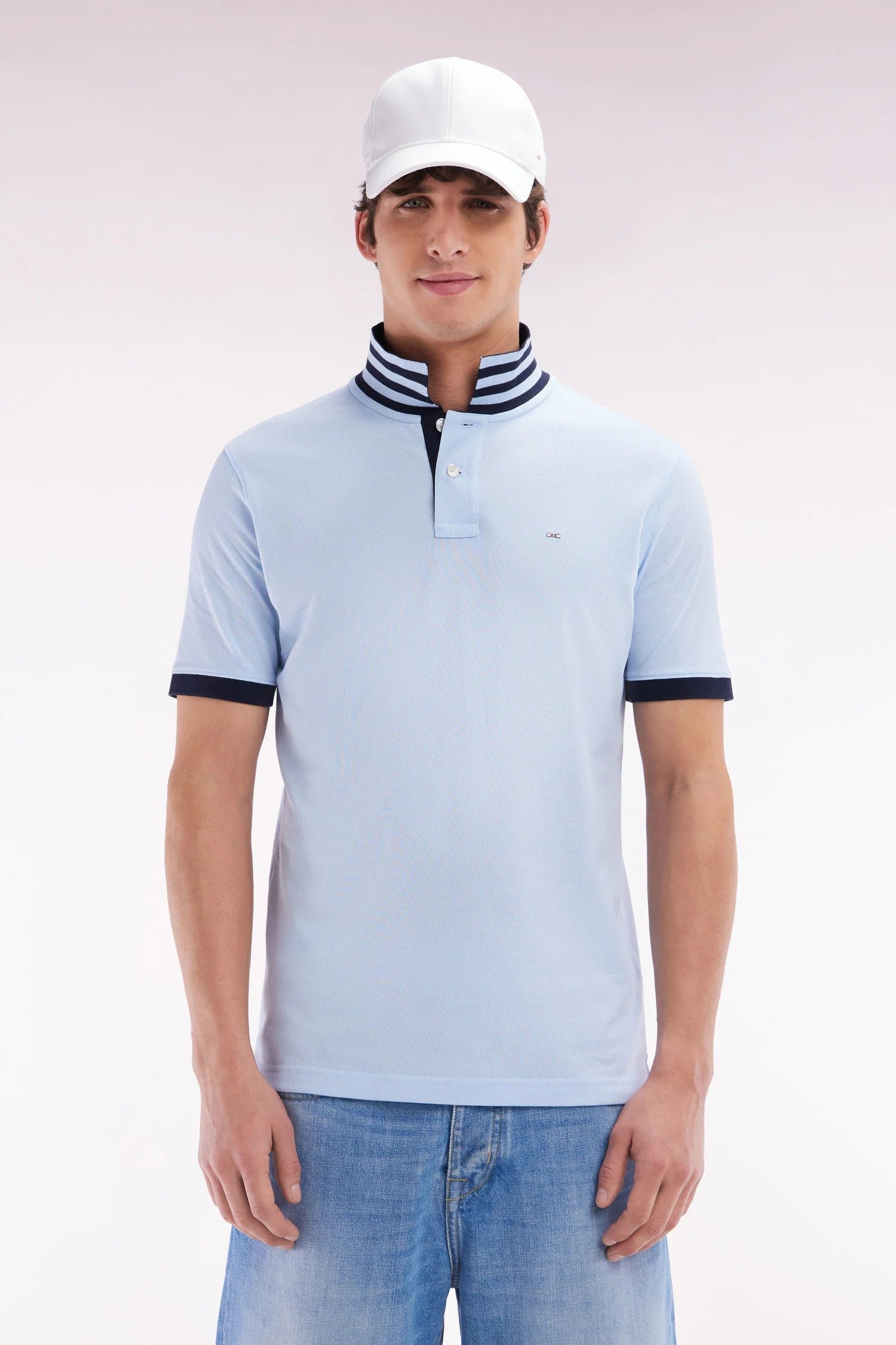 Polos manches courtes  Eden park E25MAIPC0003 BLC25