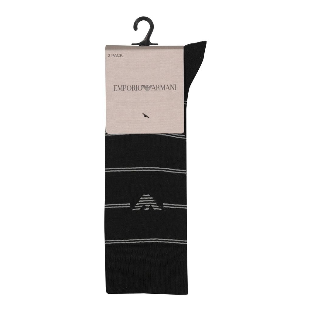 Chaussettes  Emporio armani EM000543 AF18177 MC361 BLACK/BLACK STRIPED