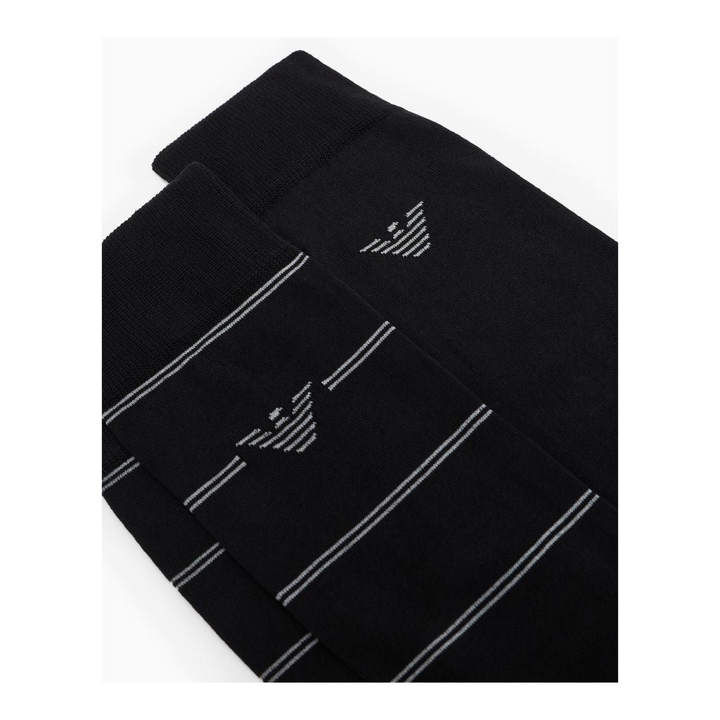Chaussettes  Emporio armani EM000543 AF18177 MC361 BLACK/BLACK STRIPED