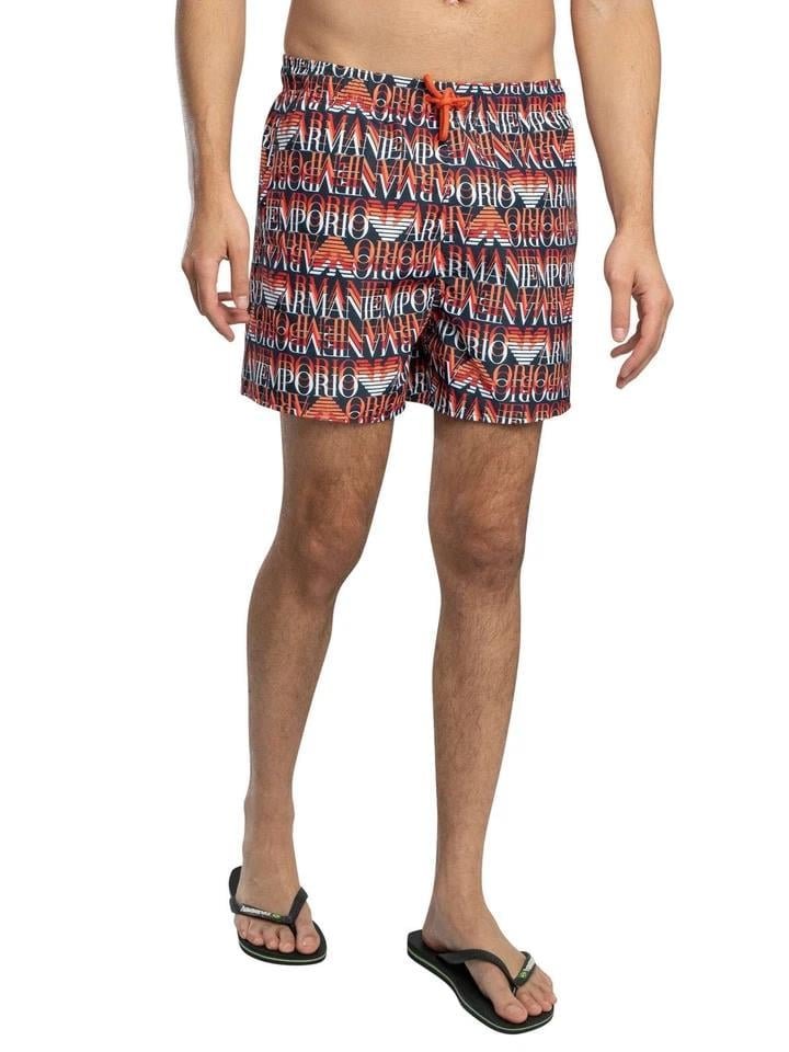 Maillots / Serviettes  Emporio armani EM000583 AF12338 FB057 MACROLOGO BLU/ORANGE