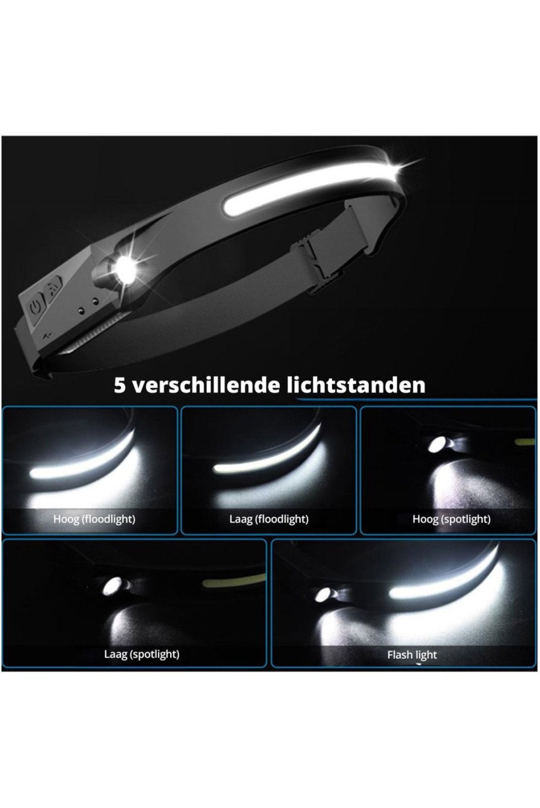 Lampes Frontale  FLINQ 8720955005845 Noir