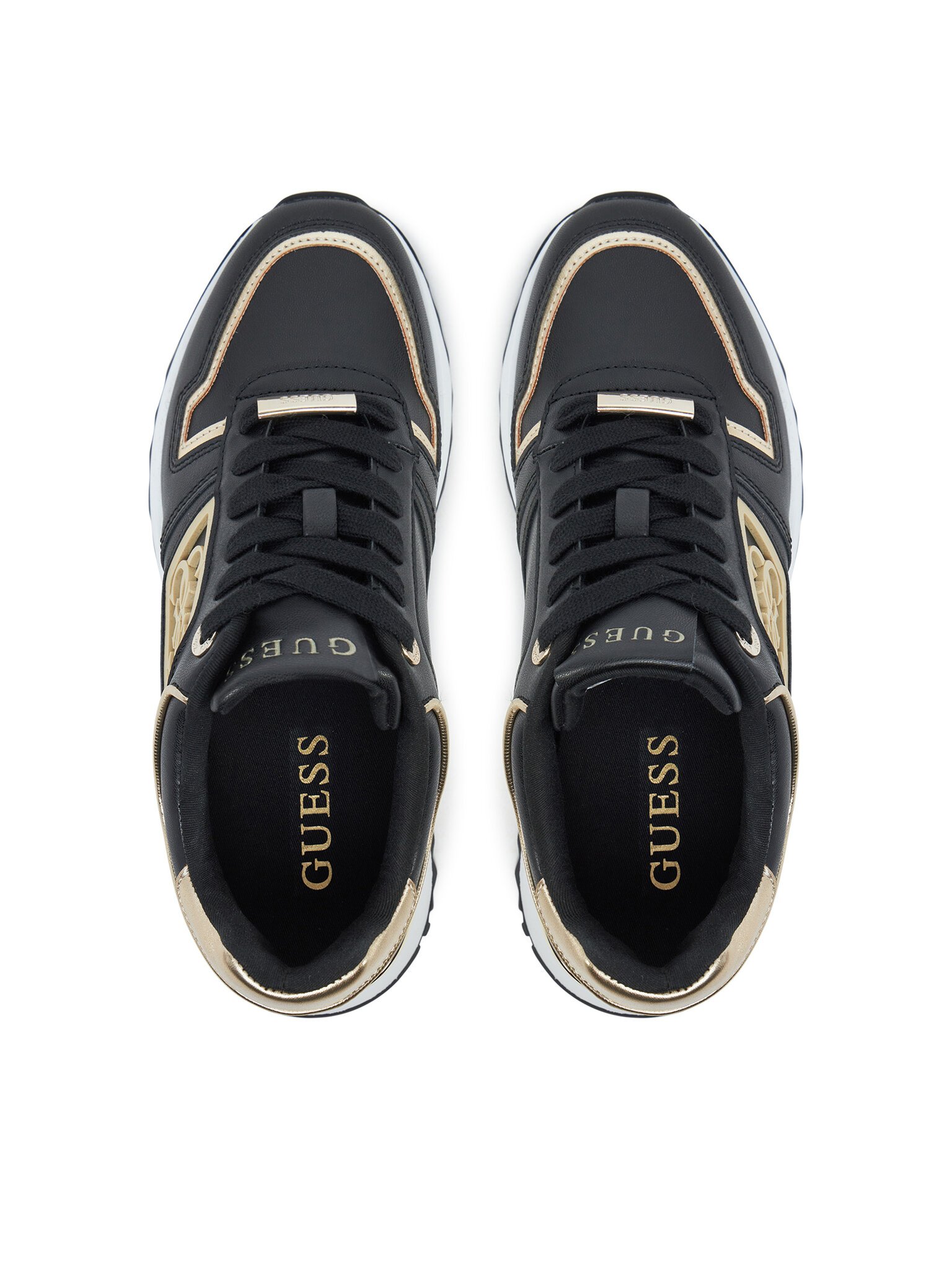 Baskets / Sneakers  Guess jeans FLJKOY ELE12 BLACK/PLATINO