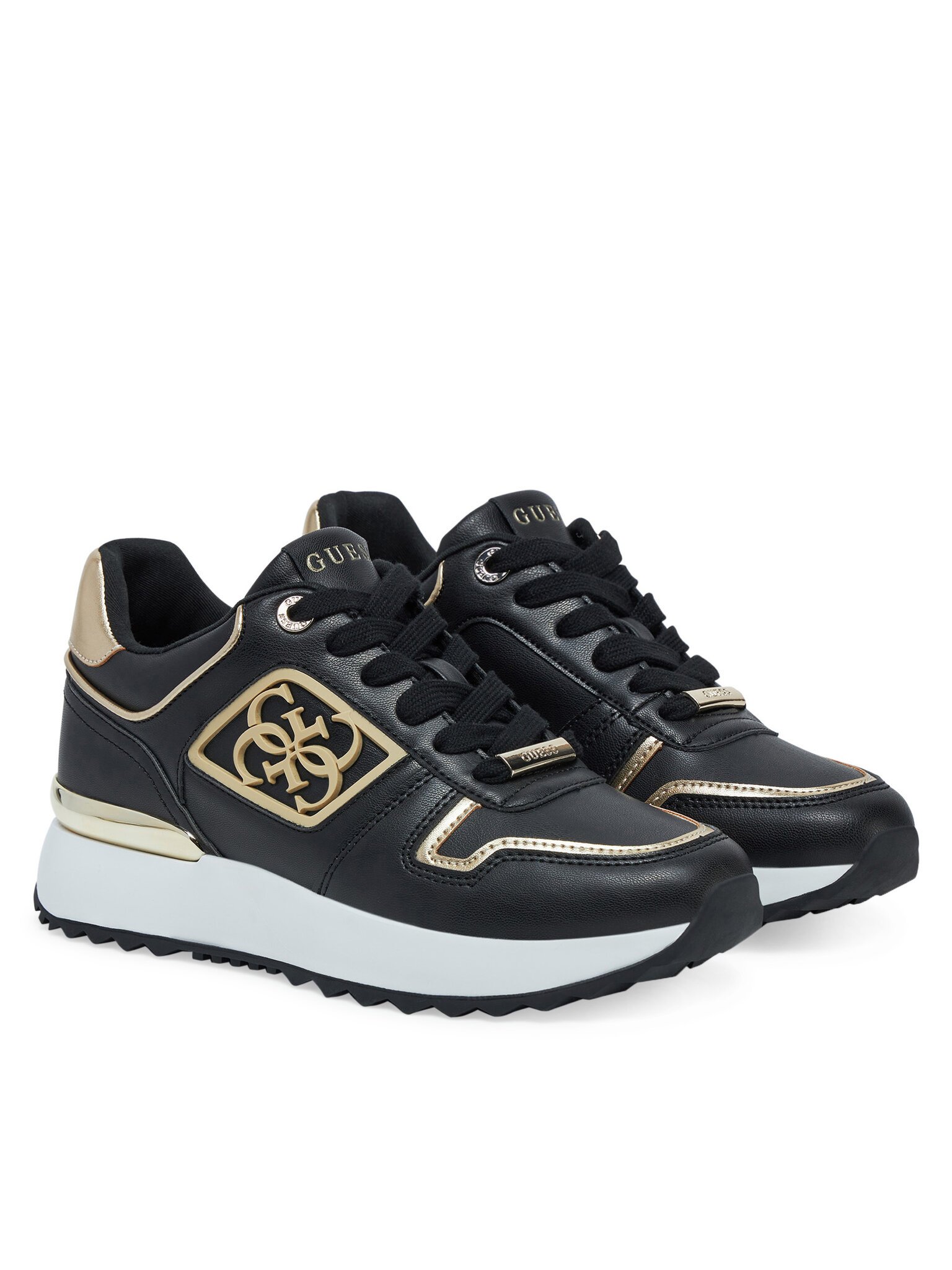 Baskets / Sneakers  Guess jeans FLJKOY ELE12 BLACK/PLATINO