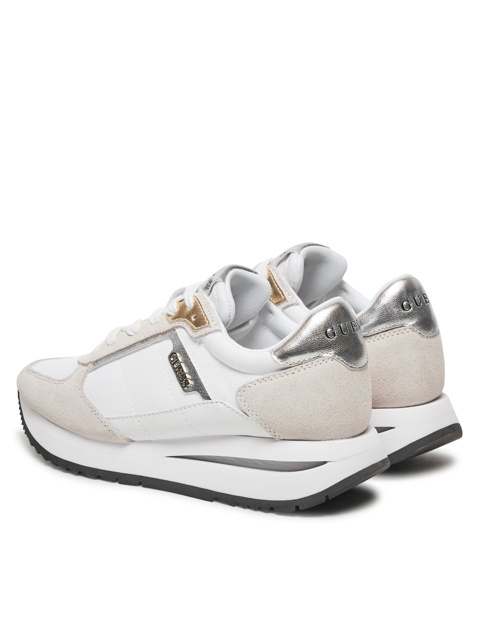 Baskets / Sneakers  Guess jeans FLPEGY FAB12 WHITE SILVER