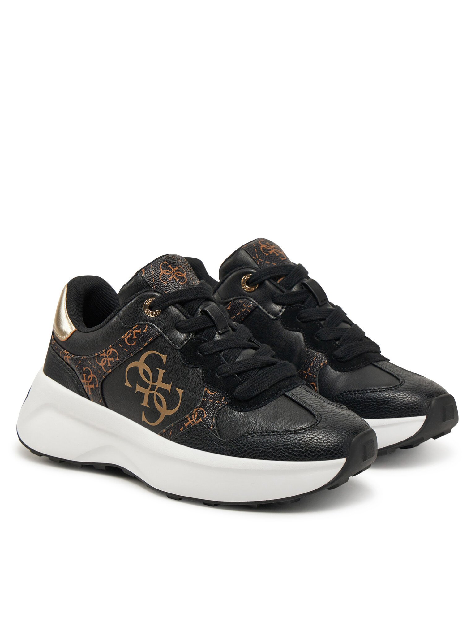 Baskets / Sneakers  Guess jeans FLPLUC FAL12 BLACK BROWN