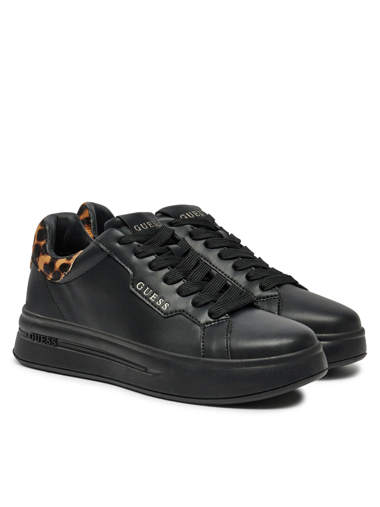 Baskets / Sneakers  Guess jeans FLPWIN LEP12 BLACK LEOPARD