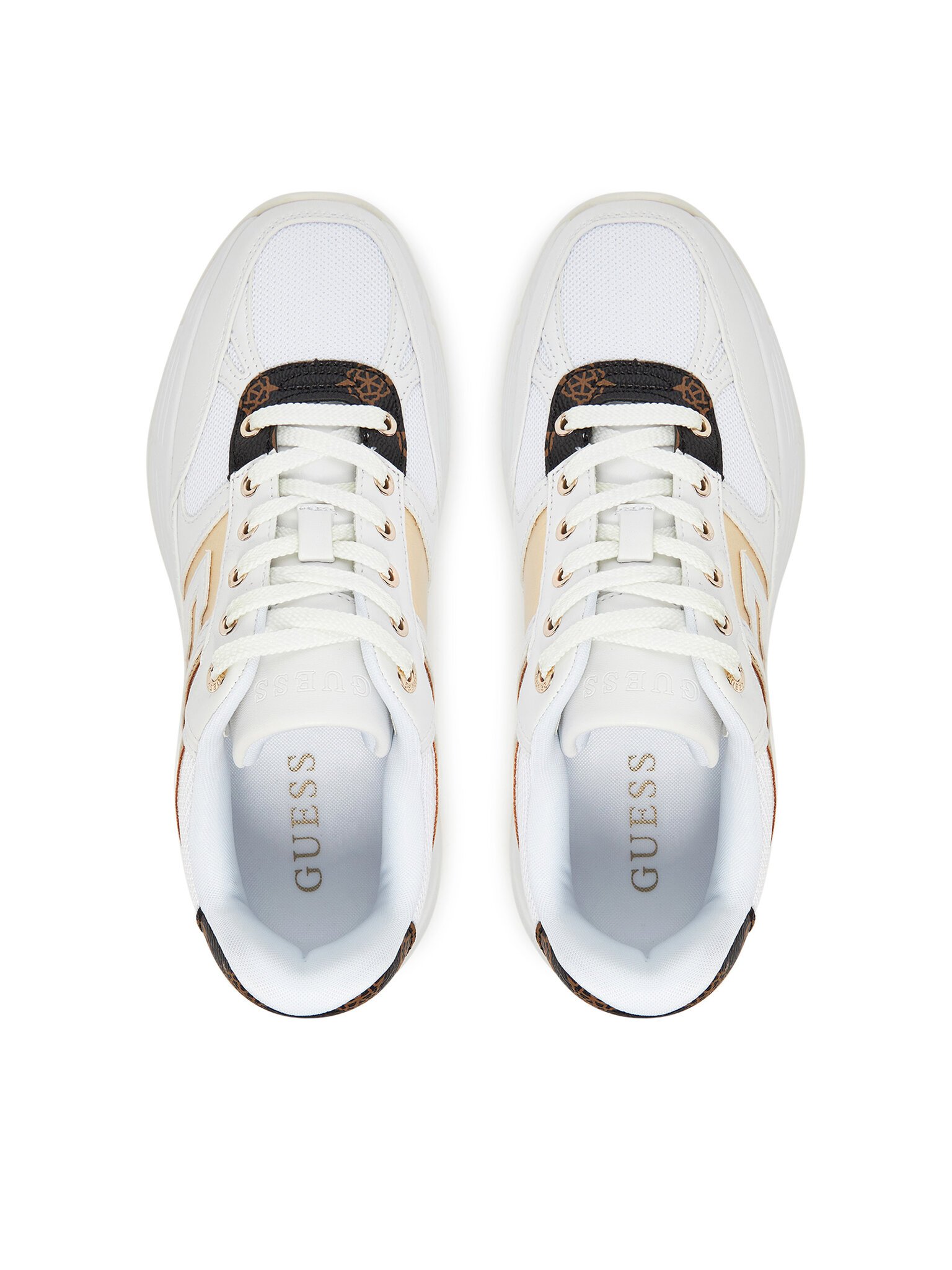 Baskets / Sneakers  Guess jeans FLTFON FAB12 WHITE BROWN