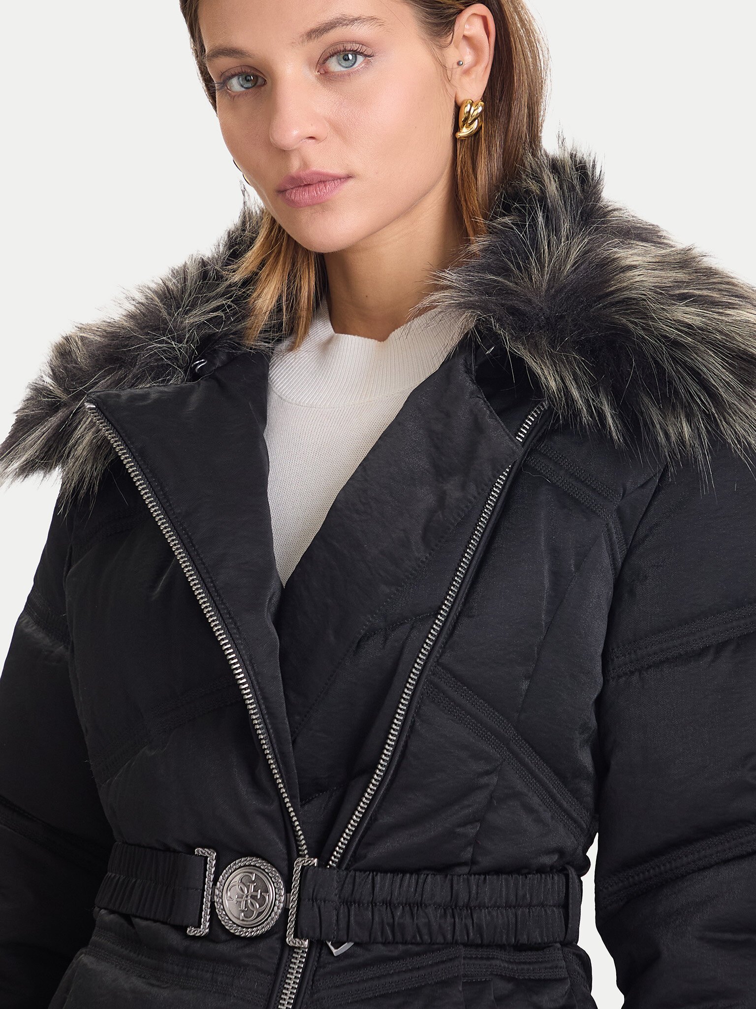 Blouson / doudoune  Guess jeans W5BL32 WG092 JBLK Jet Black A996