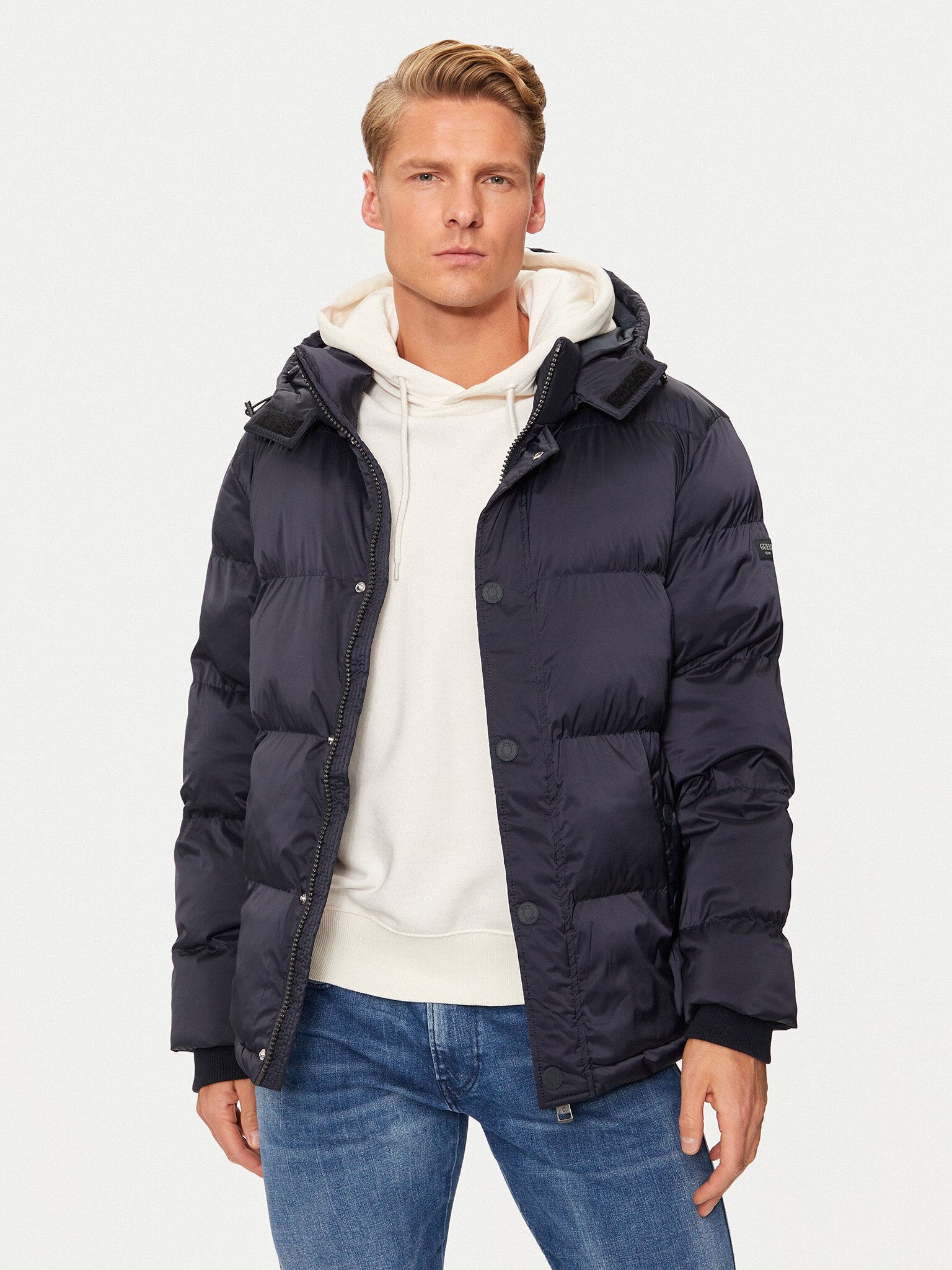 Blousons / doudounes  Guess jeans M4BL21 WGJ42 G7V2 SMART BLUE