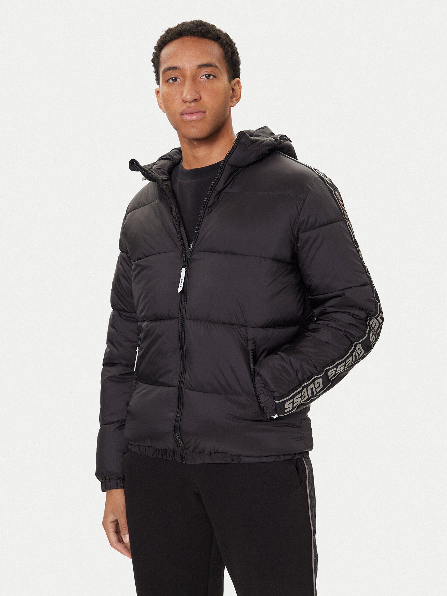 Blousons / doudounes  Guess jeans Z5BL17 WO06I JBLK Jet Black A996