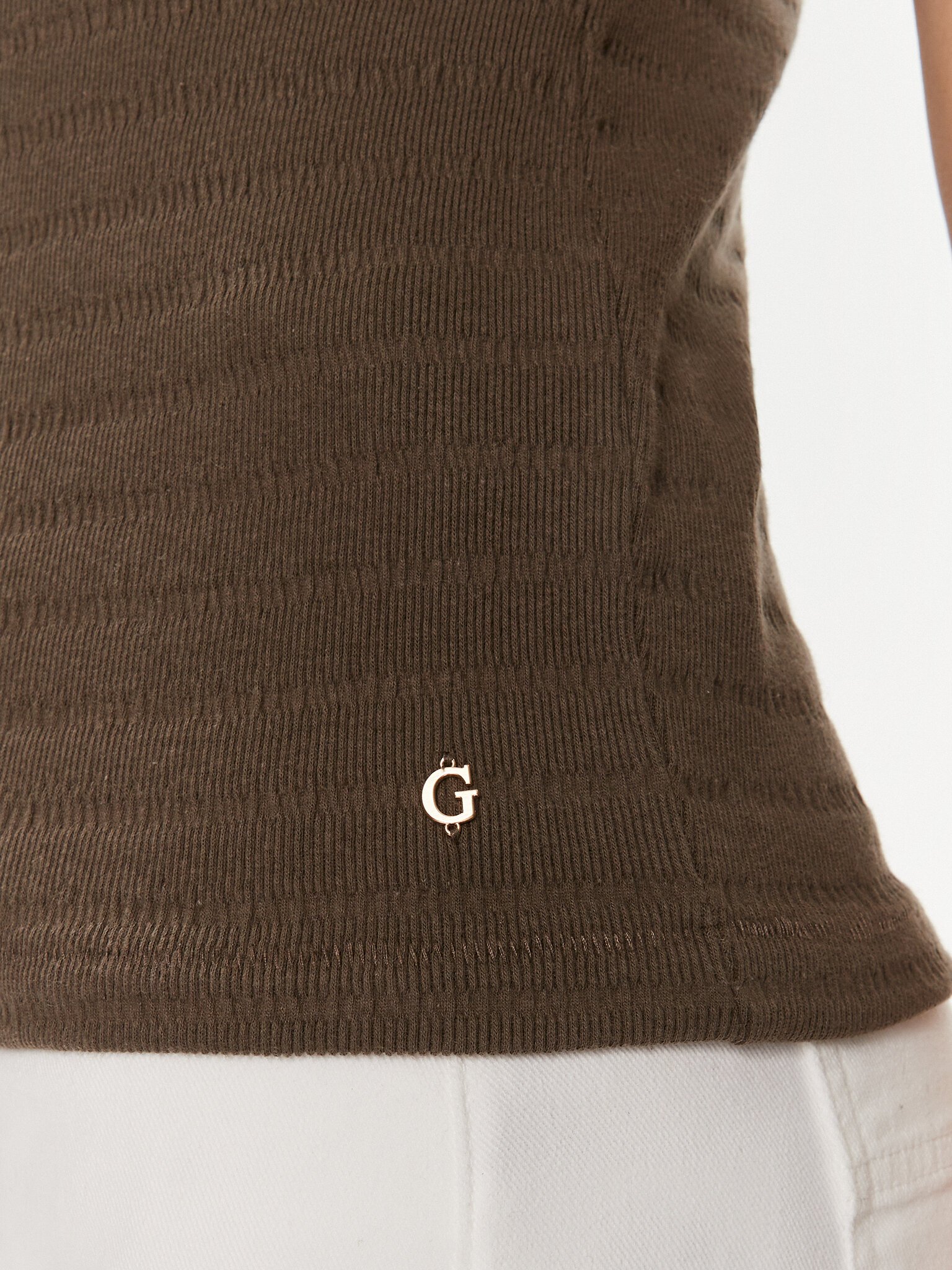 Débardeur  Guess jeans W4GP09 KC790 G1EA DARK COFFEE
