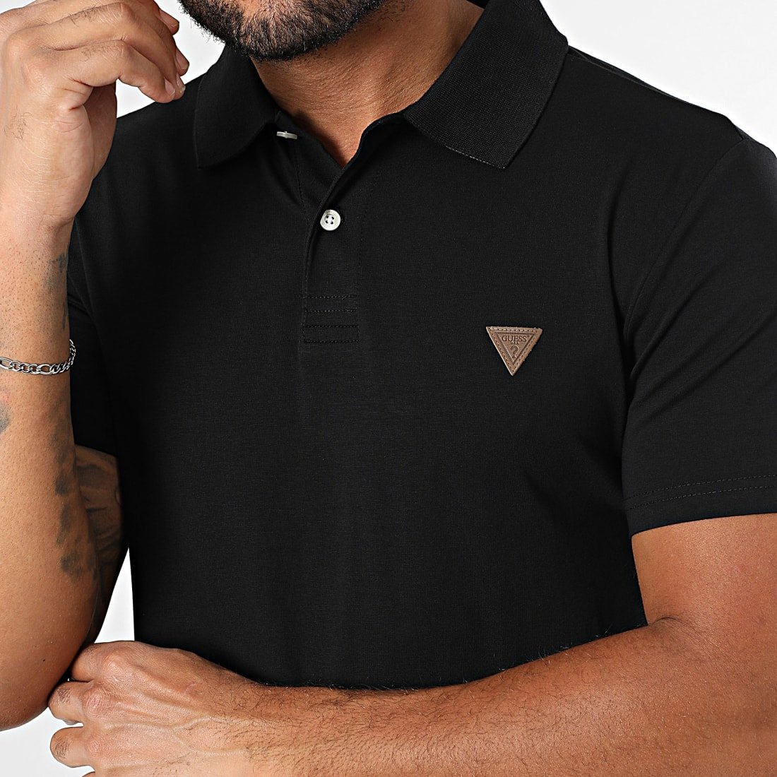 Polos manches courtes  Guess jeans M5BP66 J1314 JBLK Jet Black A996