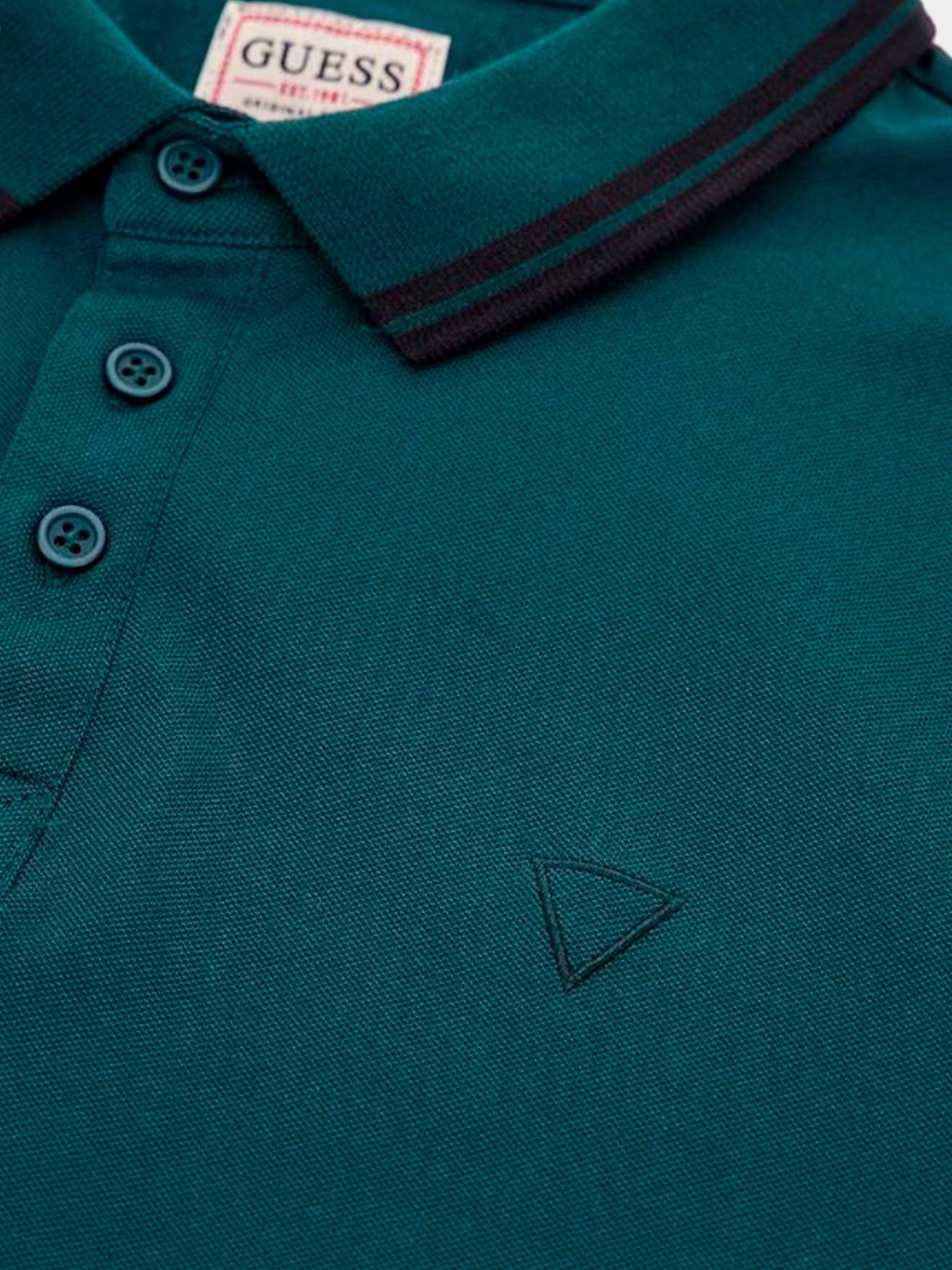 Polos manches courtes  Guess jeans M2GP34 KARS0 G8J3 DARK JADE