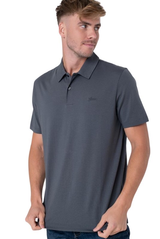 Polos manches courtes  Guess jeans M4YP30 KC9X0 G9G3 ARTILLERY GREY