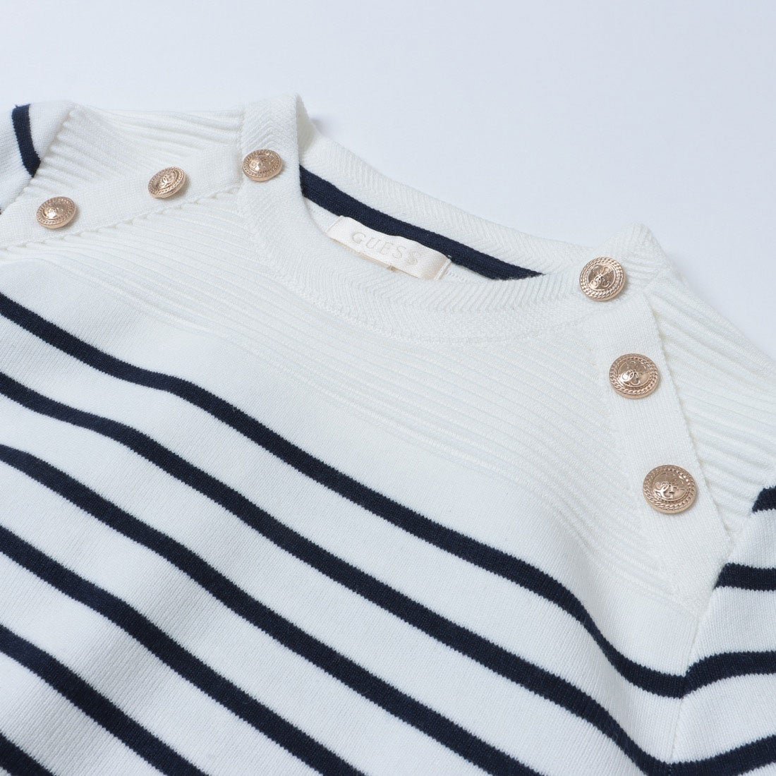 Pull  Guess jeans W5BR36 Z0422 S00J CREAM AND BLUE STRIP