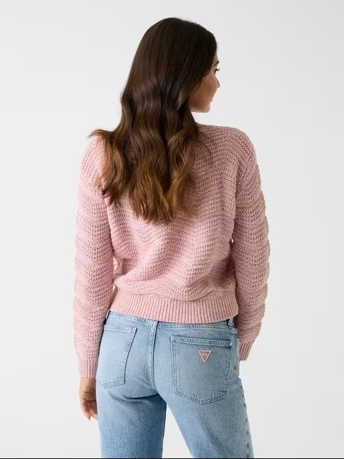 Pull  Guess jeans W6RR31 Z4701 FK01 PINK HEATHER LUREX