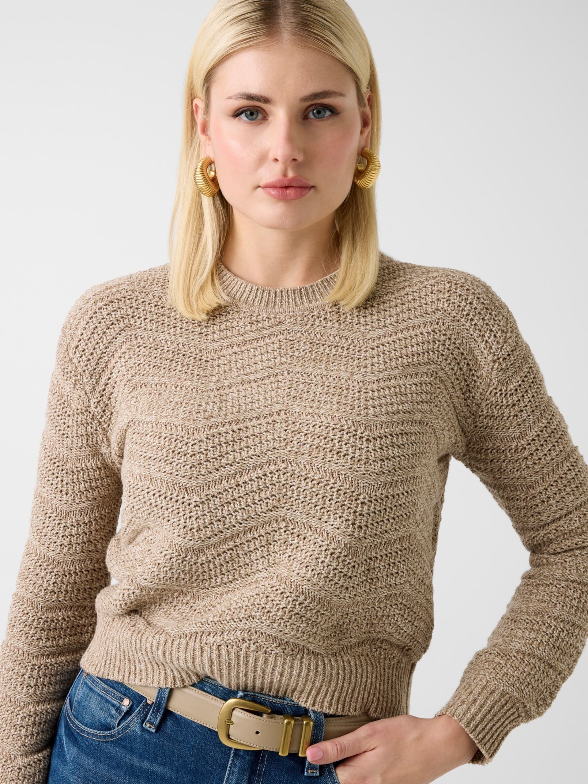 Pull  Guess jeans W6RR31 Z4701 FNFP BEIGE HEATHER LUREX