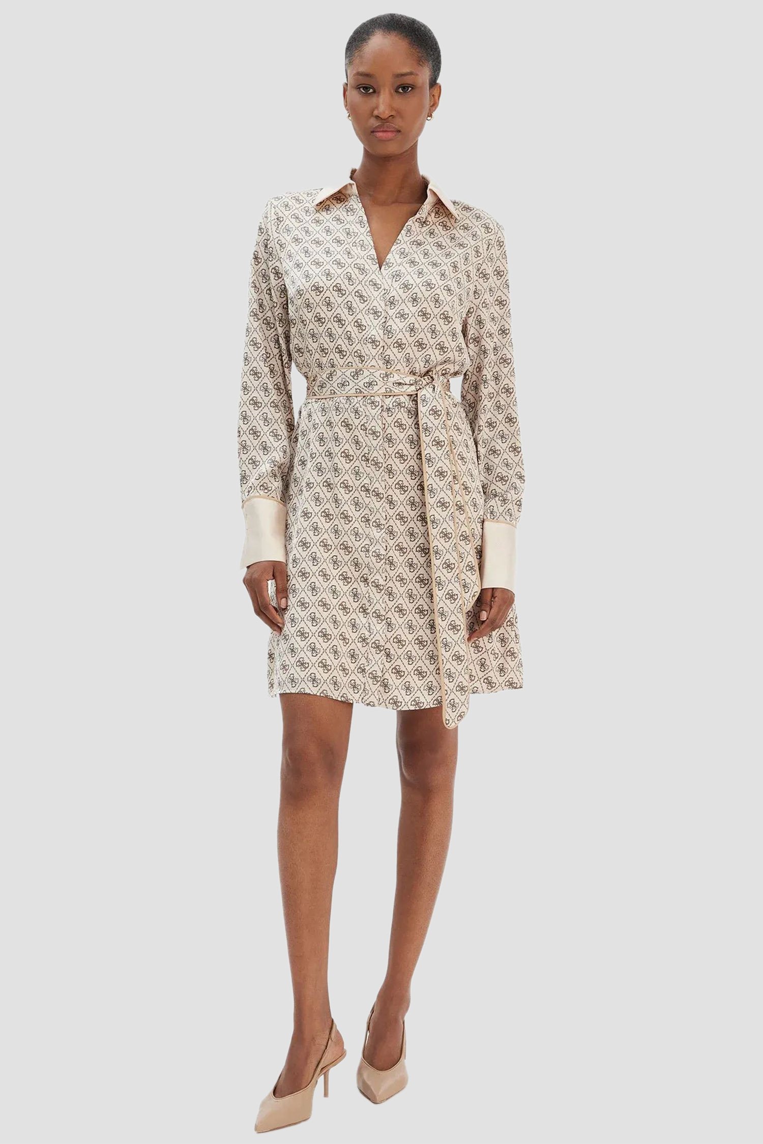 Robes  Guess jeans W6RK90 WF1T2 P1WE 4G ALL OVER LOGO LOV