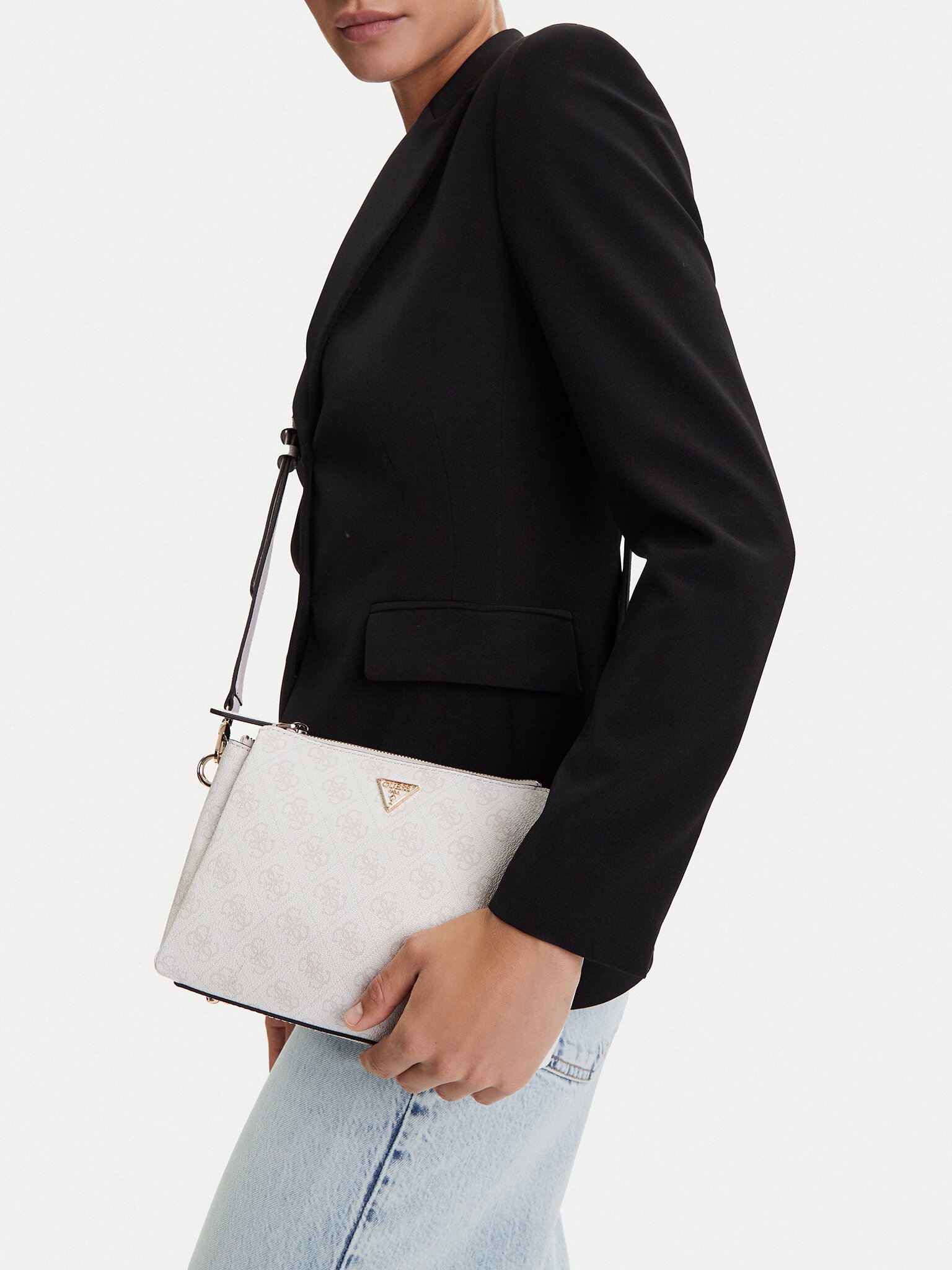 Sac porté épaule  Guess jeans HWBG96 72120 WHITE LOGO