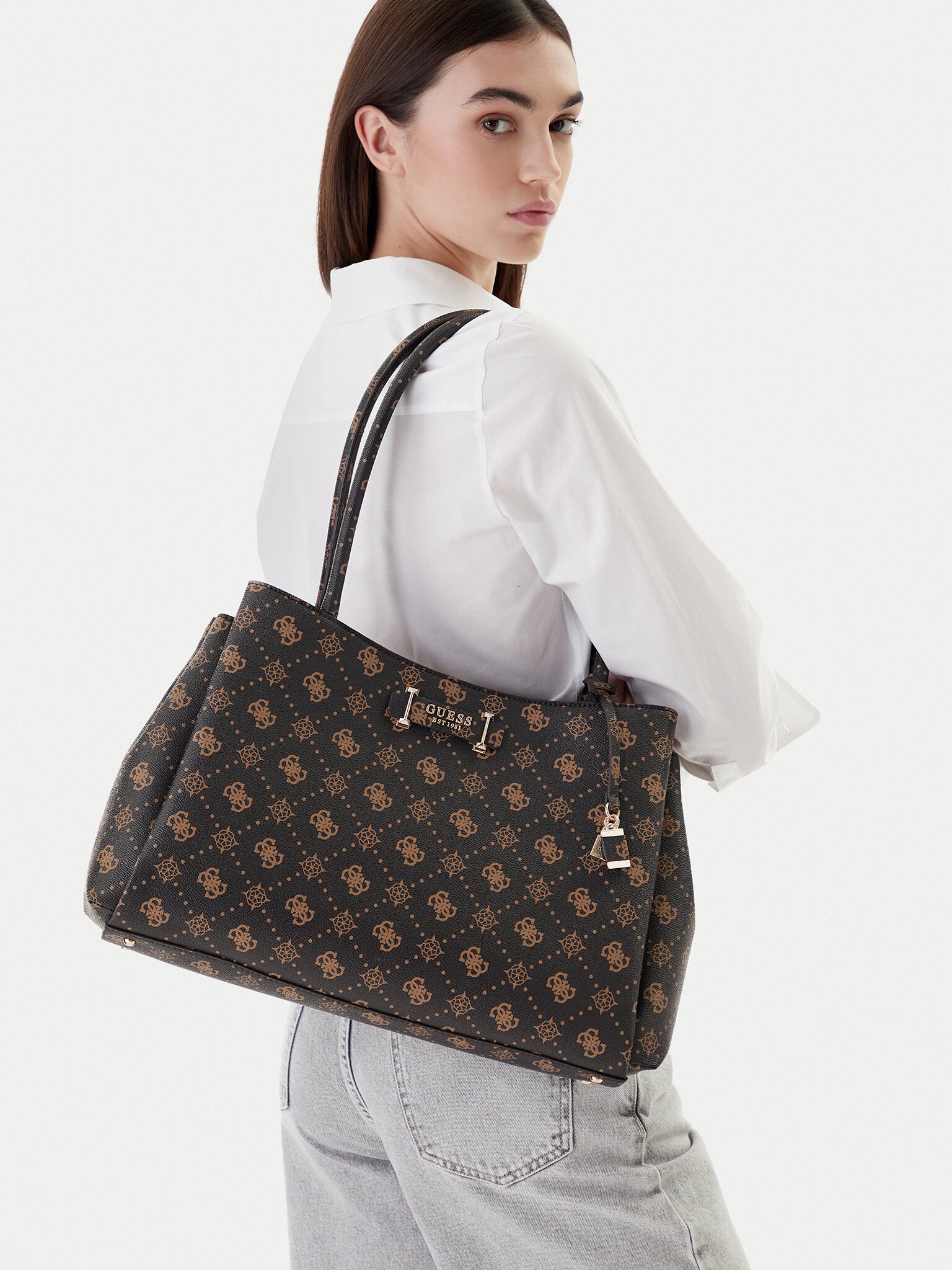 Sac porté épaule  Guess jeans HWGP98 98220 ESPRESSO LOGO