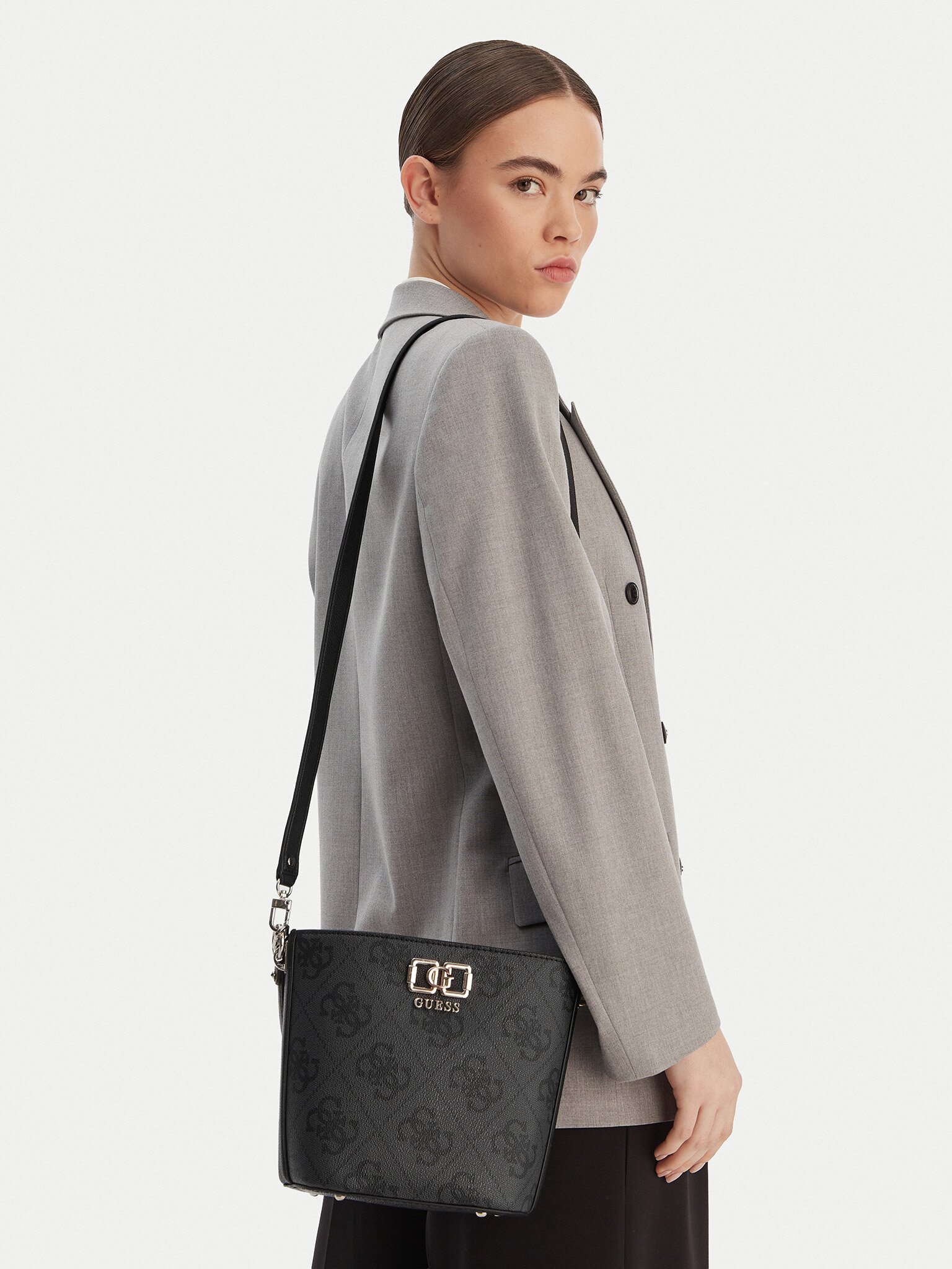 Sac porté épaule  Guess jeans HWOS99 01010 COAL LOGO