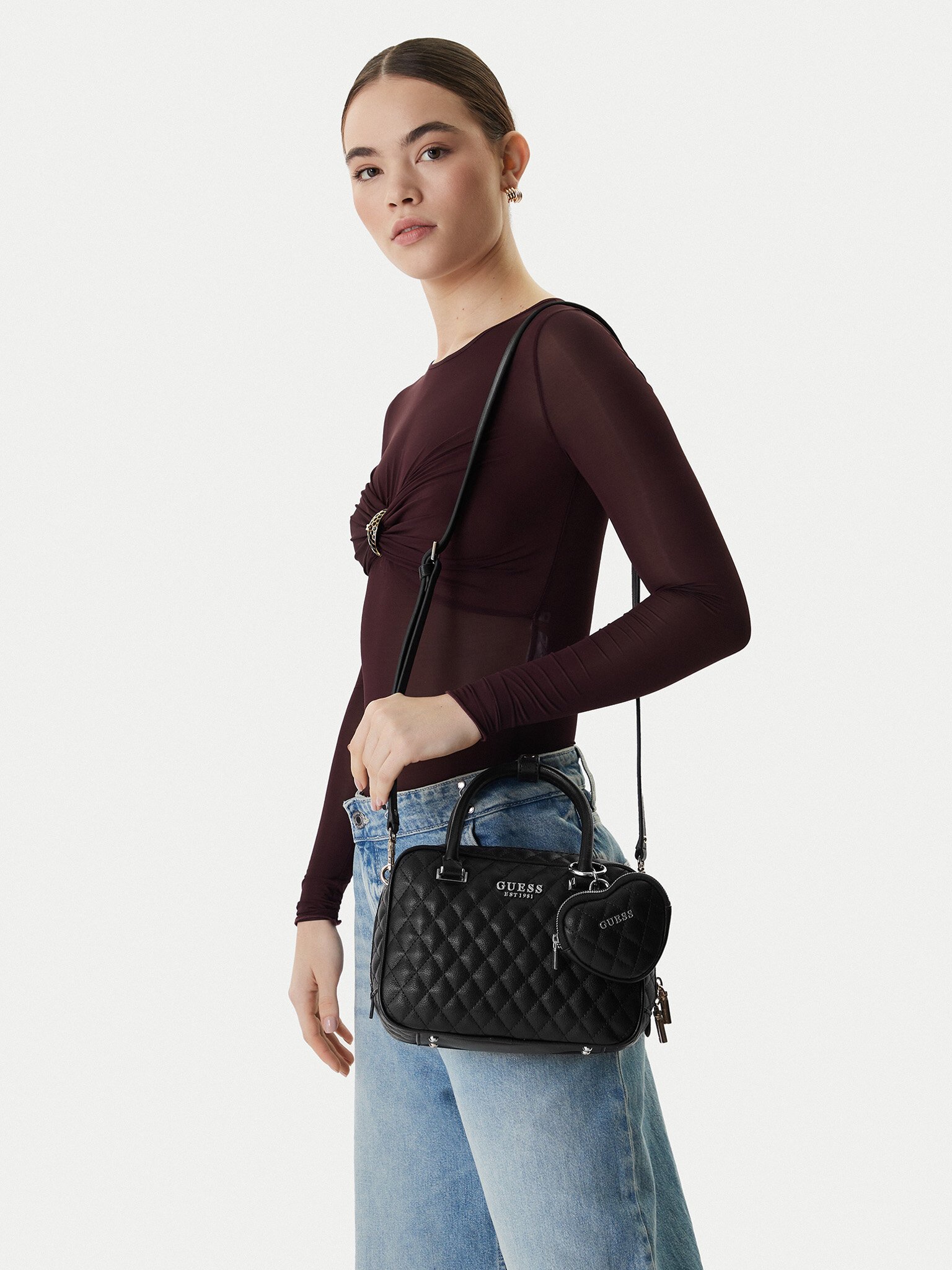 Sac porté épaule  Guess jeans HWQG98 94050 BLACK