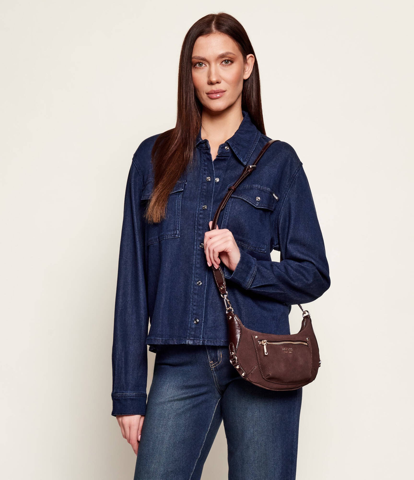 Sac porté épaule  Guess jeans HWSG95 01720 BURGUNDY