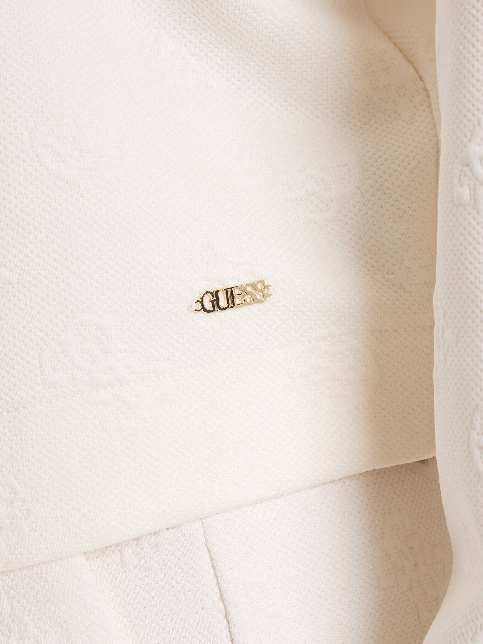 Sweat / sweat zippé  Guess jeans V5YQ04 KBSL2 F0EP PEONY M WHITE