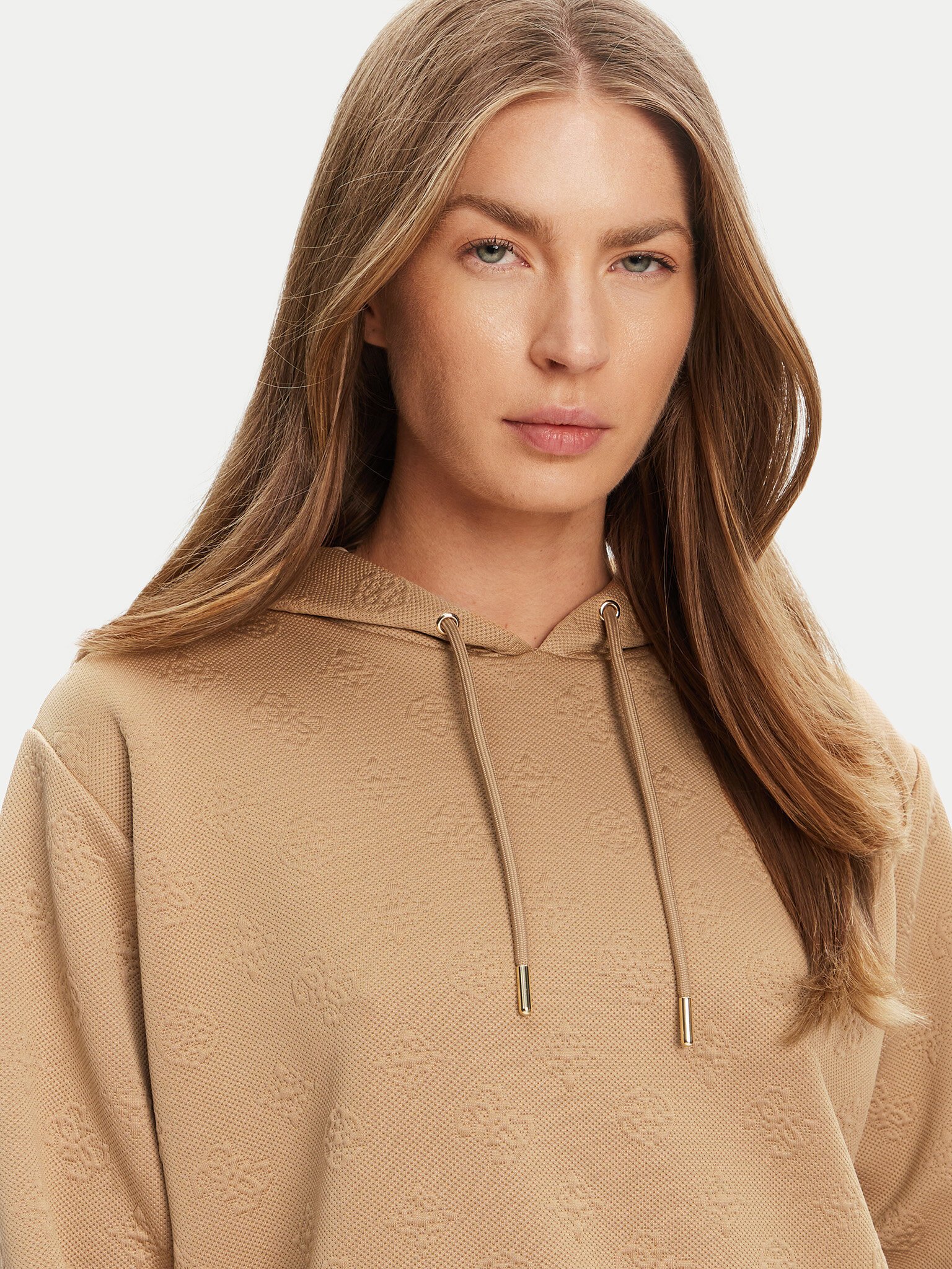 Sweat / sweat zippé  Guess jeans V5YQ04 KBSL2 FNDQ PEONY M SAND