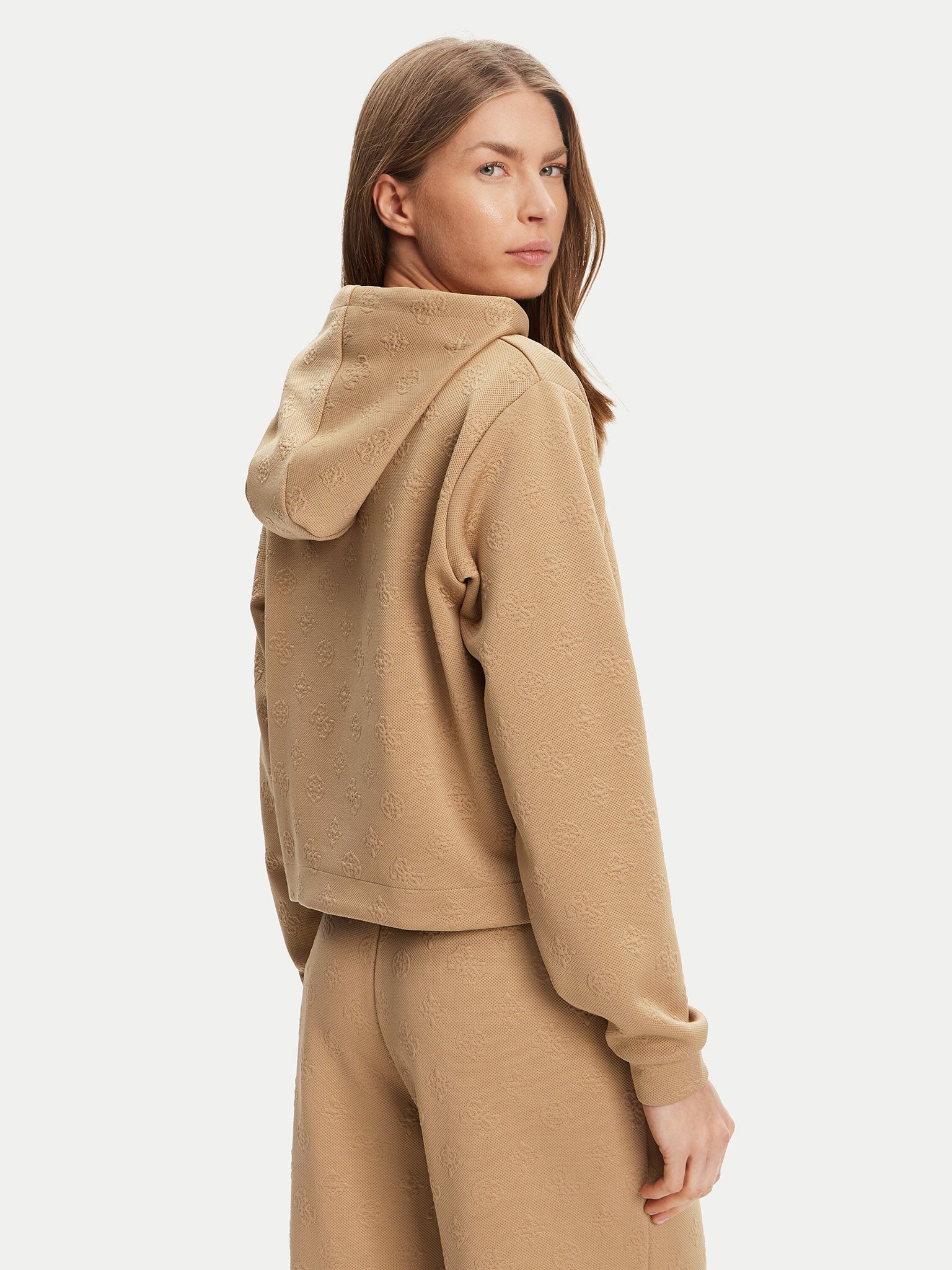 Sweat / sweat zippé  Guess jeans V5YQ04 KBSL2 FNDQ PEONY M SAND