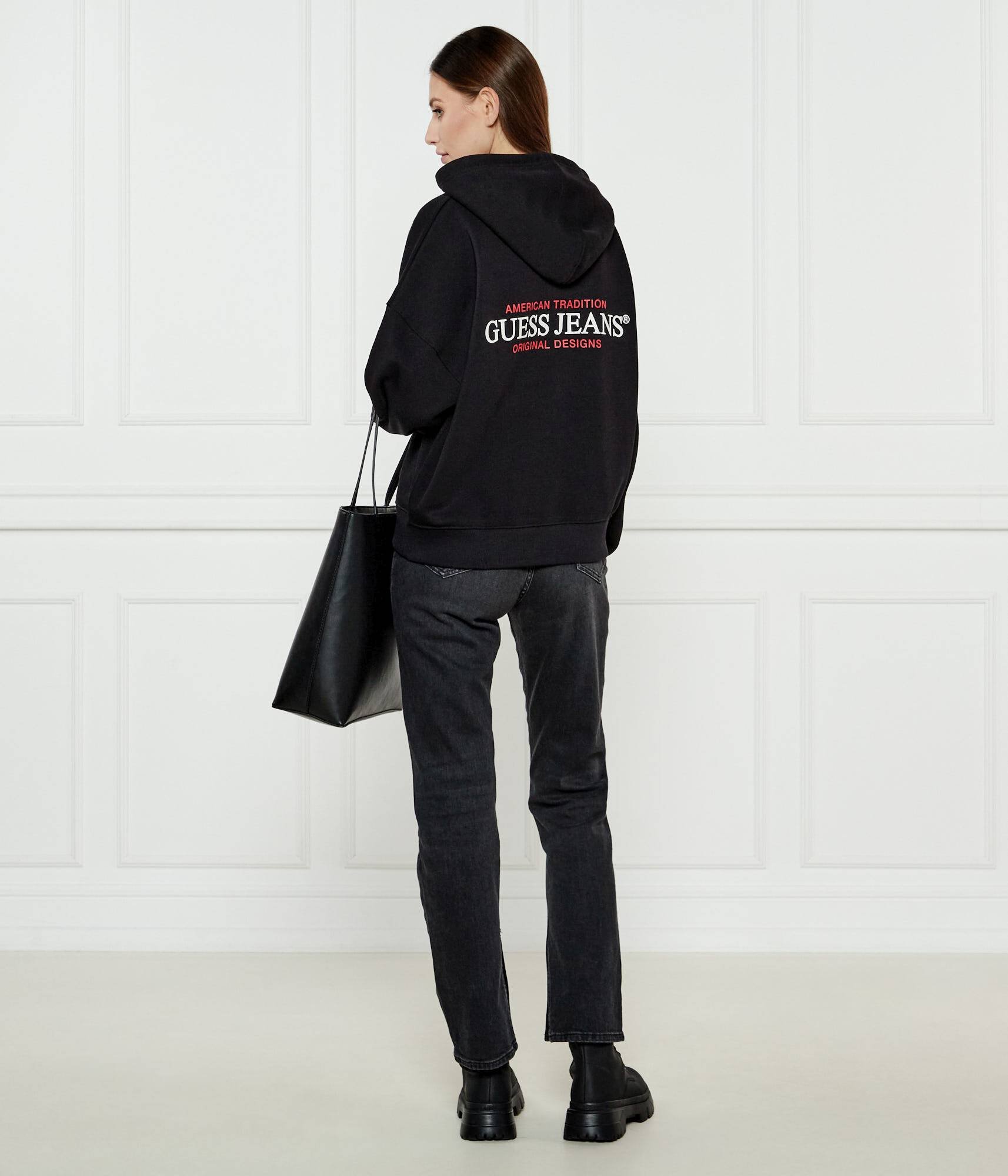 Sweat / sweat zippé  Guess jeans W4BQ21 KC811 JBLK Jet Black A996