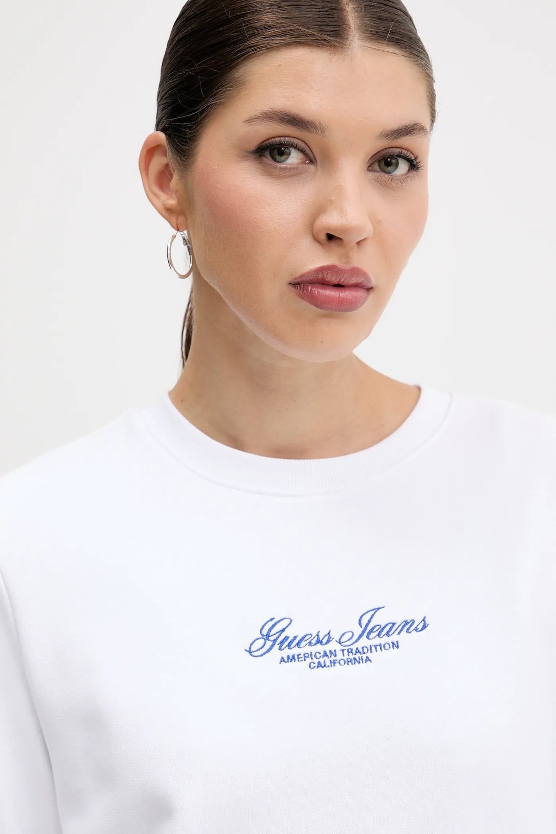 Sweat / sweat zippé  Guess jeans W5YQ28 KCPR1 G011 Pure White