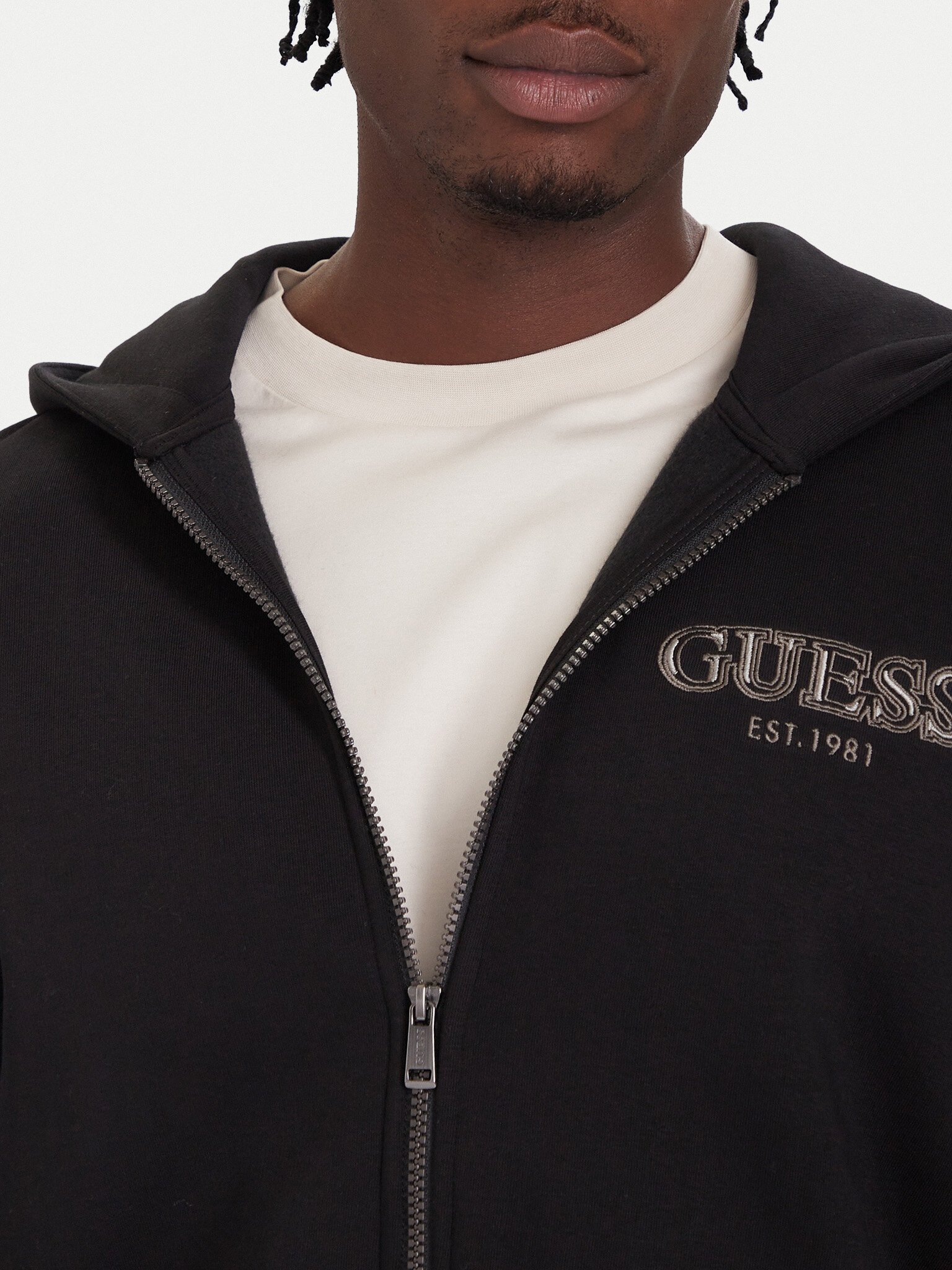Sweats zippés  Guess jeans M5BQ48 K9Z21 JBLK Jet Black A996