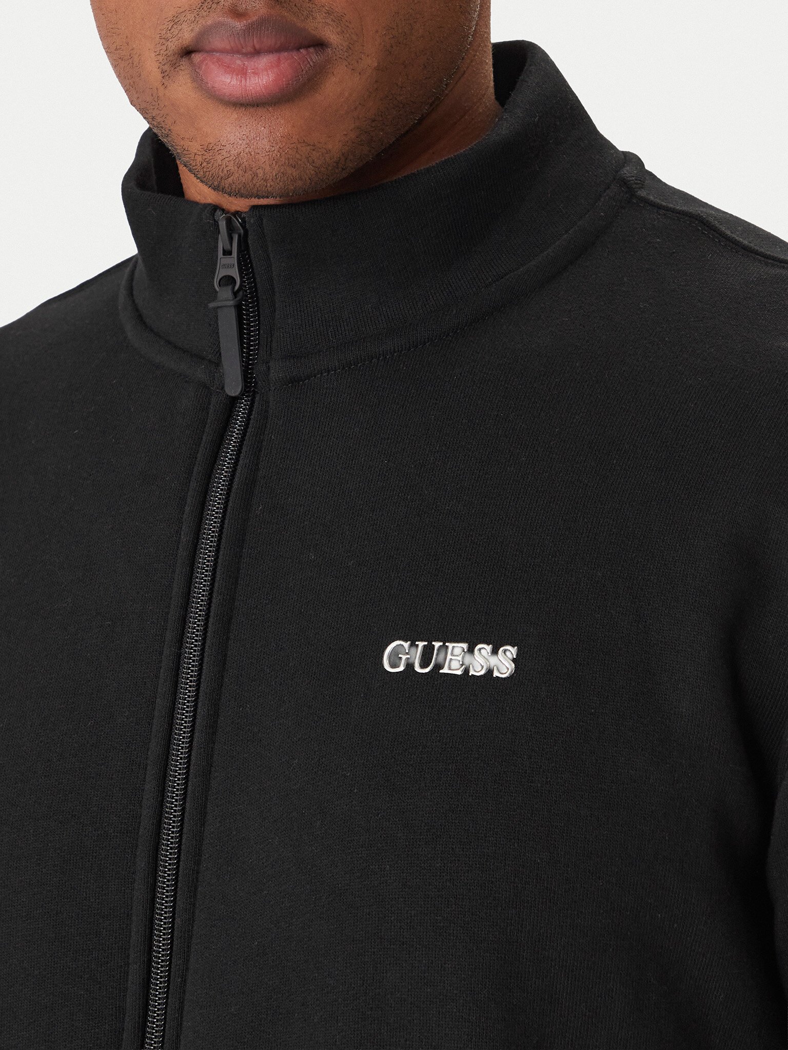 Sweats zippés  Guess jeans Z6RQ16 KAIJ1 JBLK Jet Black A996