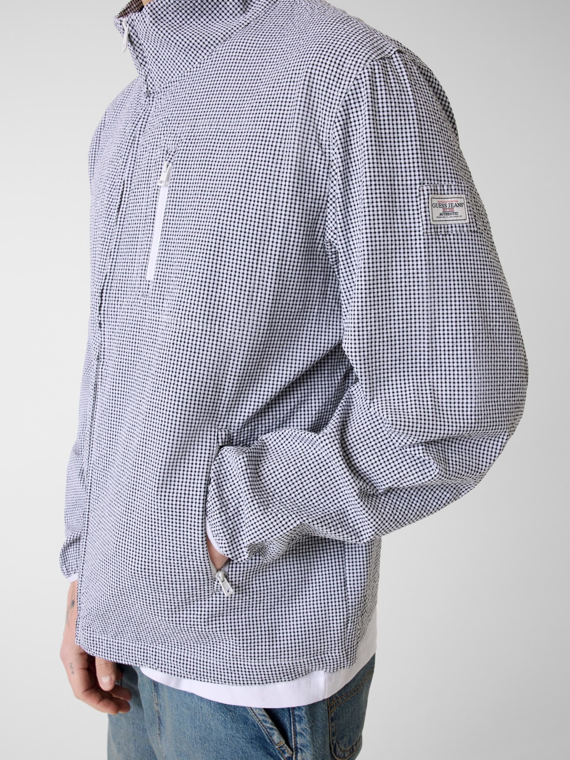 Sweatshirts  Guess jeans M6GL01 WFC01 L914 BLACK/WHITE GINGHAM