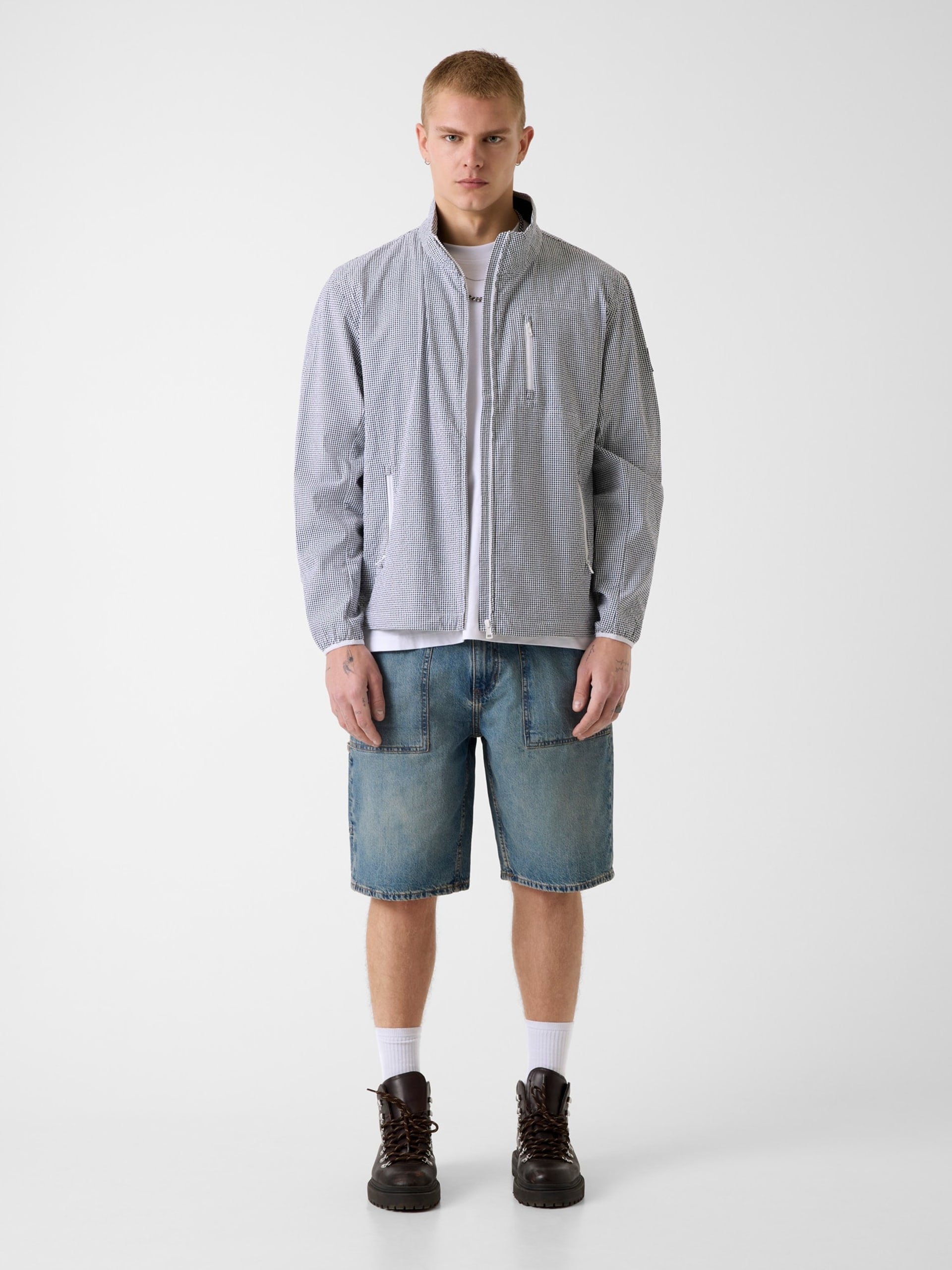 Sweatshirts  Guess jeans M6GL01 WFC01 L914 BLACK/WHITE GINGHAM