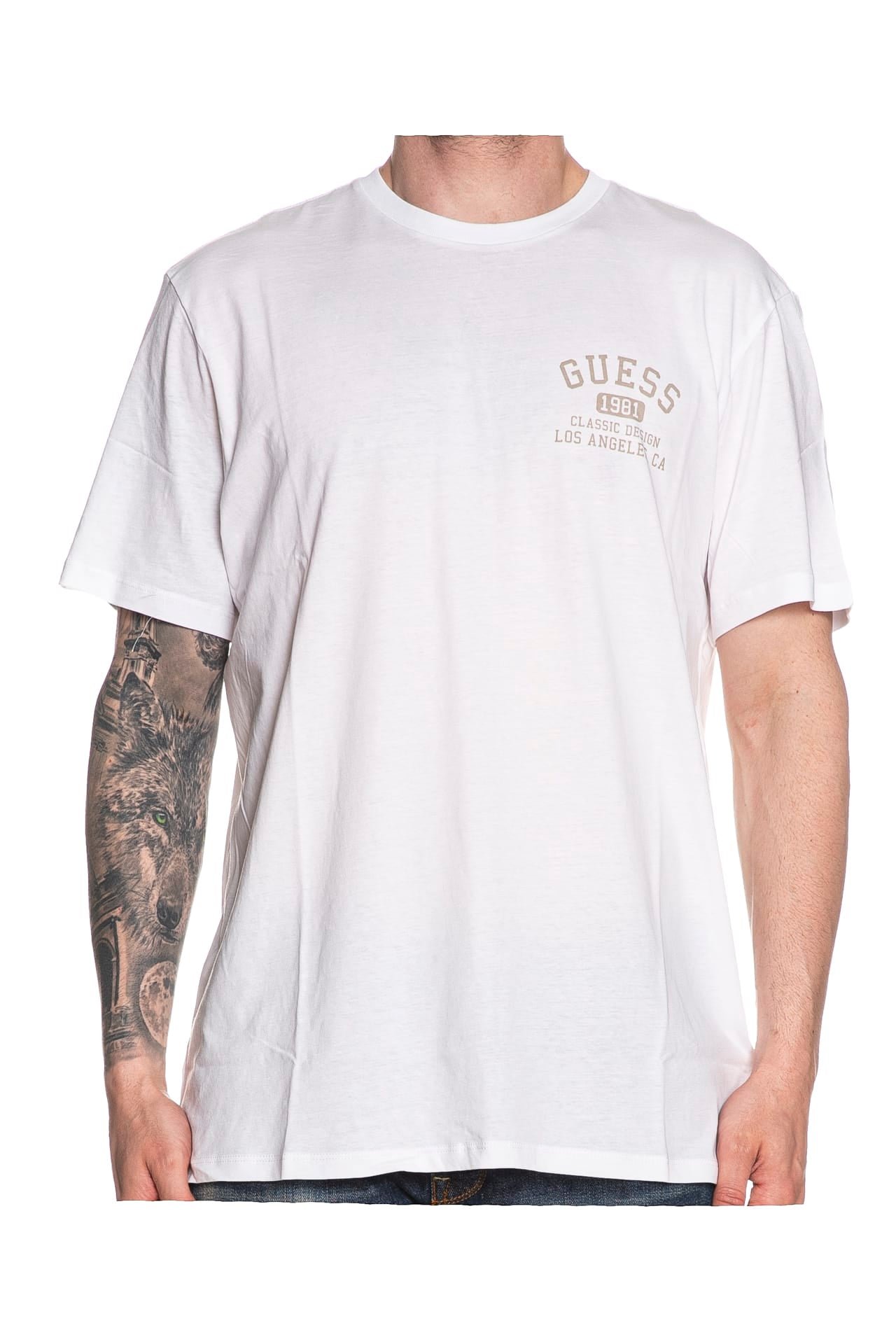 T-S manches courtes  Guess jeans M5RI86 K9RM1 G011 Pure White