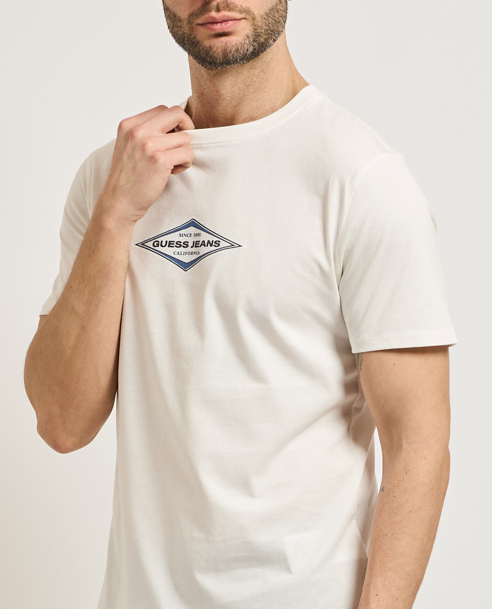 T-S manches courtes  Guess jeans M6GIB4 K8HM0 G046 ALABASTER WHITE