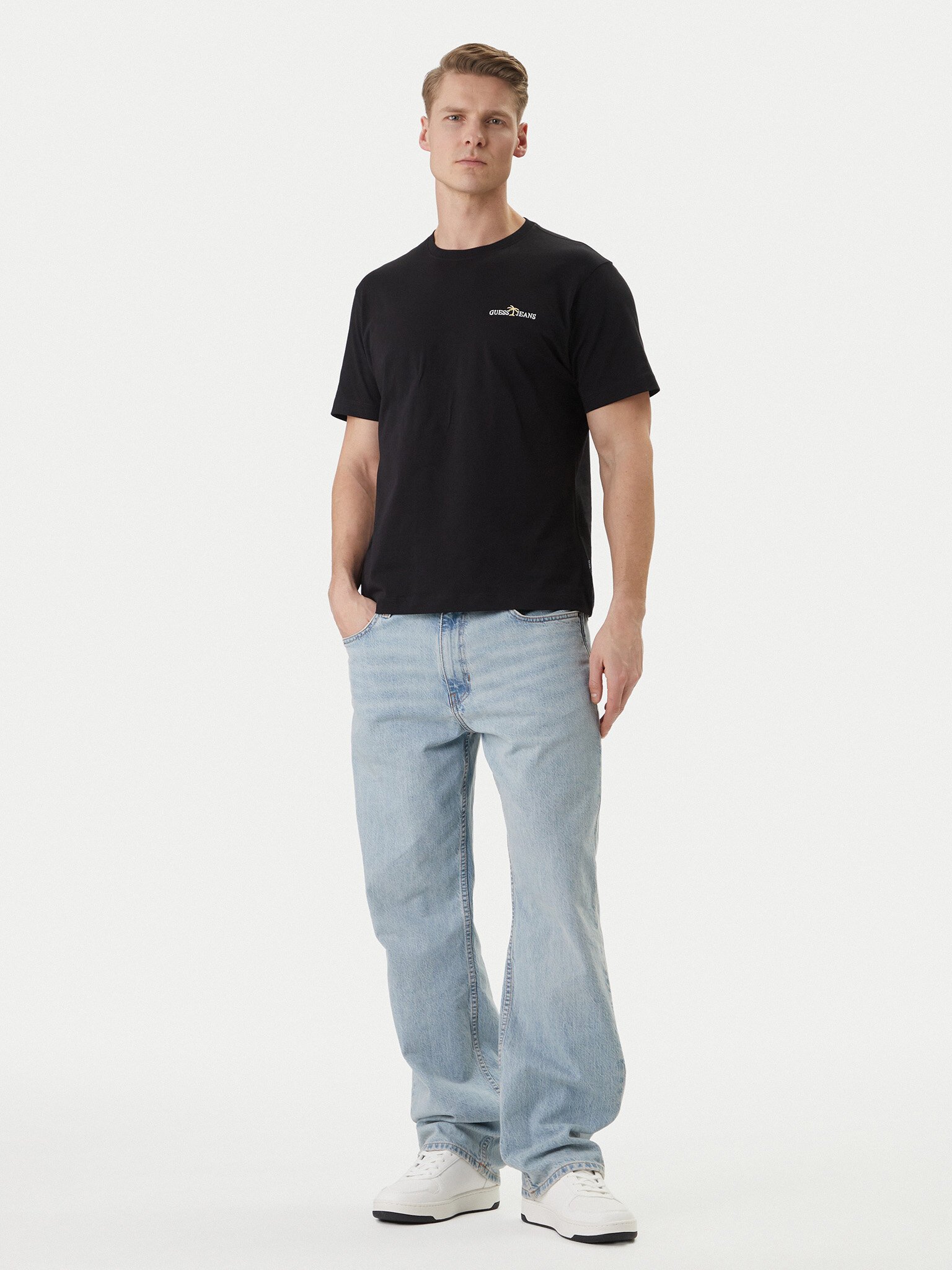 T-S manches courtes  Guess jeans M6GIB7 K8HM0 JBLK Jet Black A996