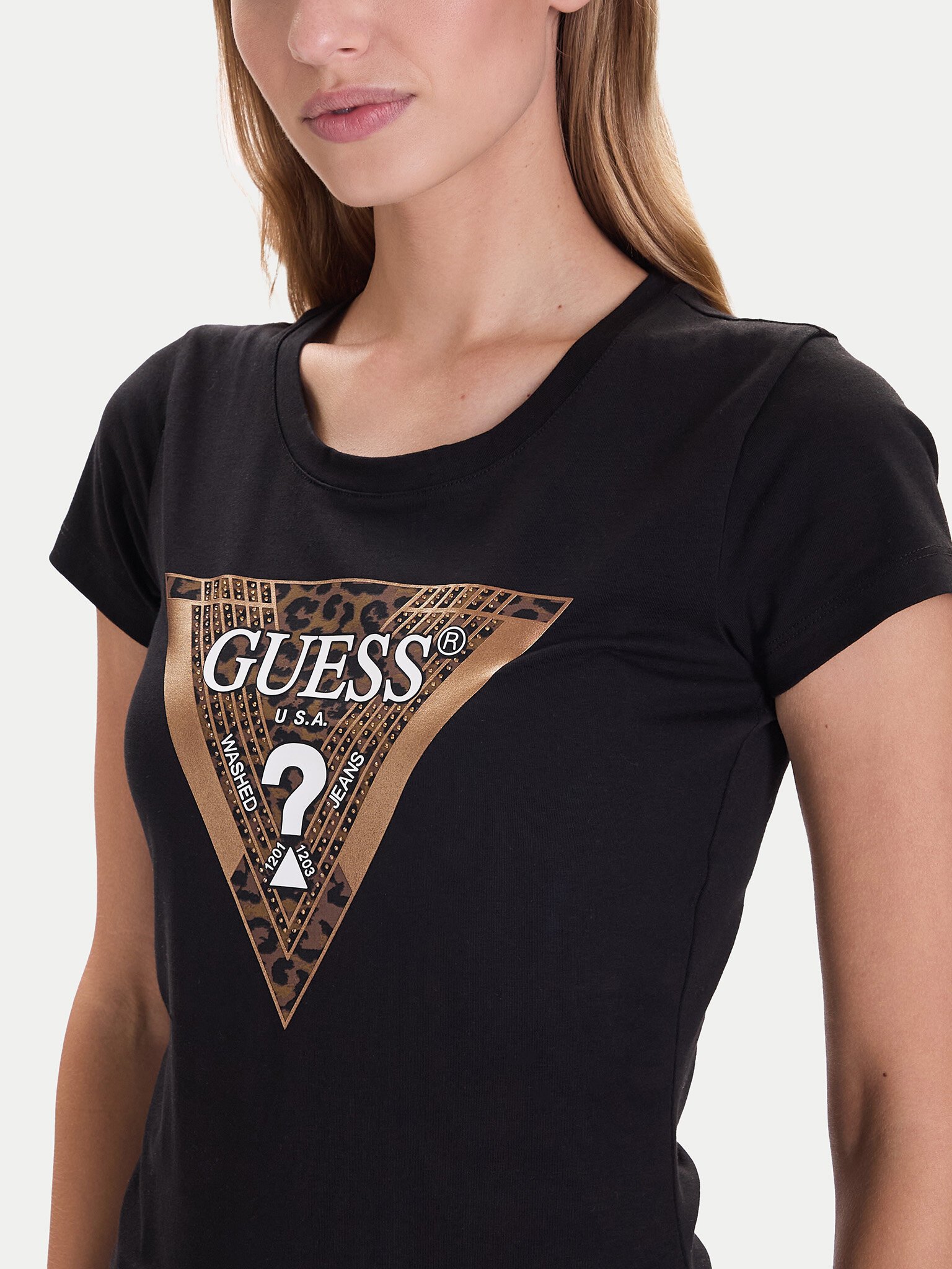 T-S manches courtes  Guess jeans W5BI28 J1314 JBLK Jet Black A996