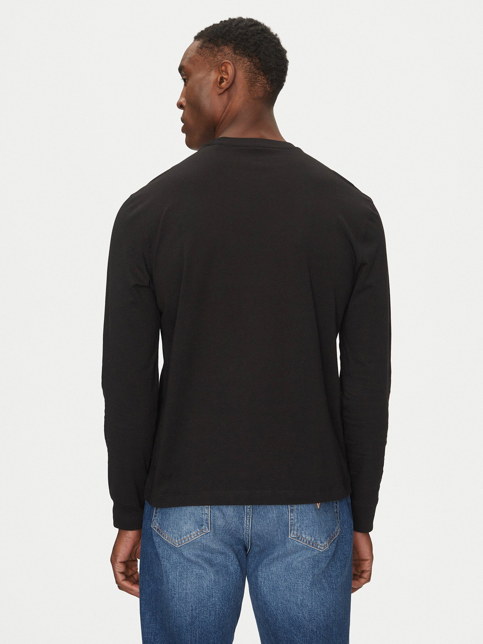 T-S manches longues  Guess jeans M5RI84 K8HM0 JBLK Jet Black A996