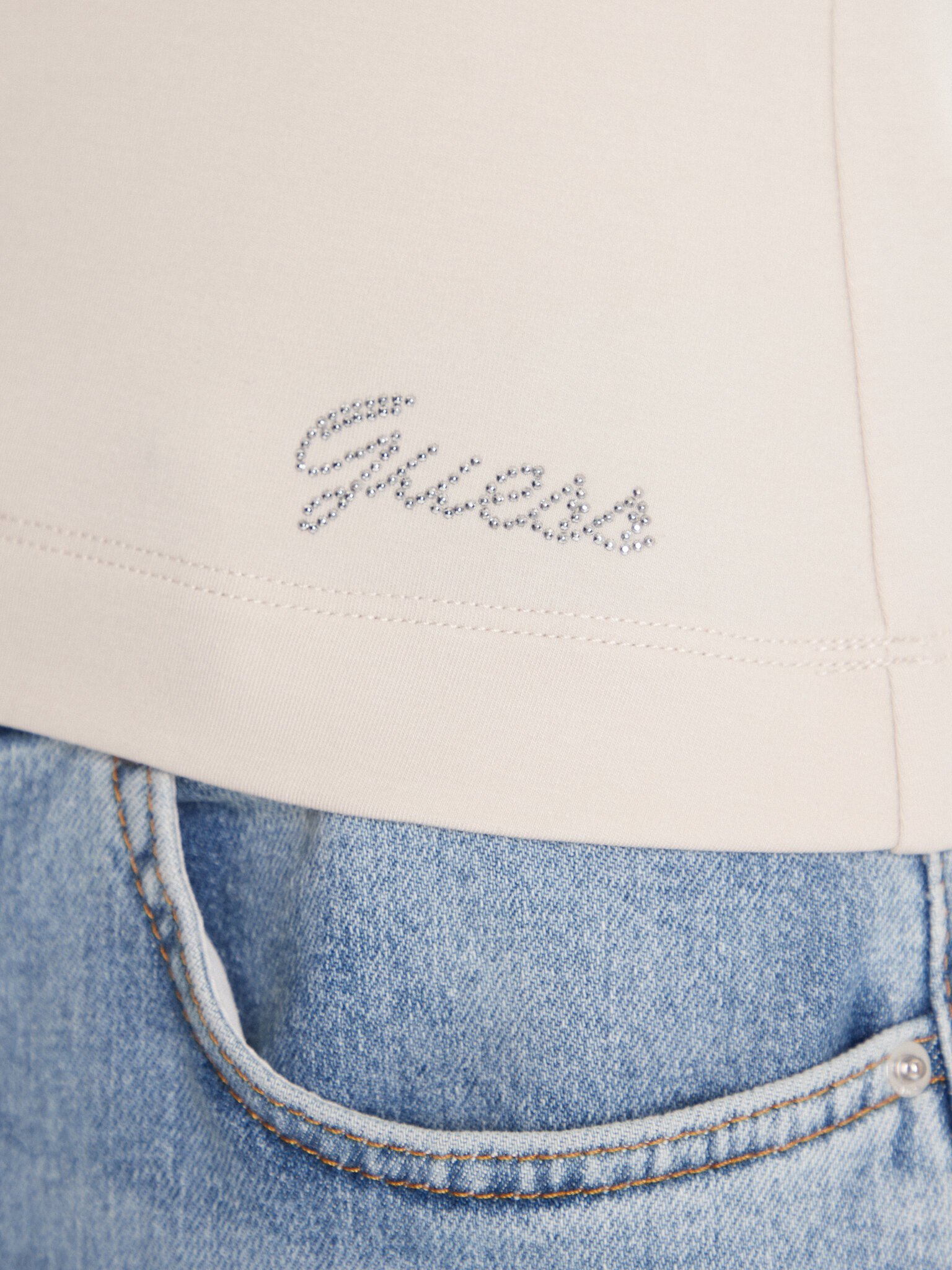 T-S manches longues  Guess jeans W5BP46 KCYV2 A115 LOVERS BEACH