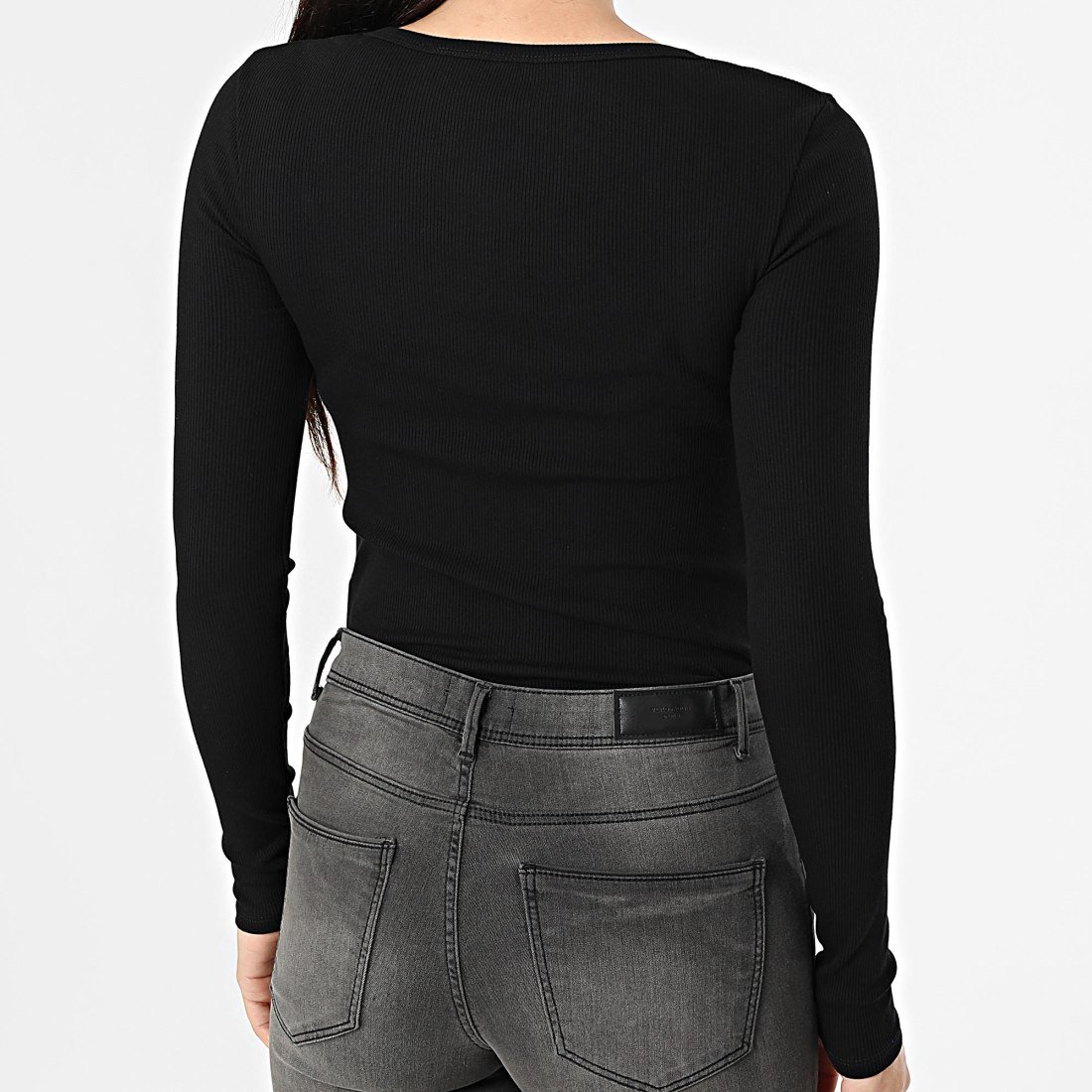 Tee shirt manches longues  Guess jeans V4BP07 K8RT2 JBLK Jet Black A996