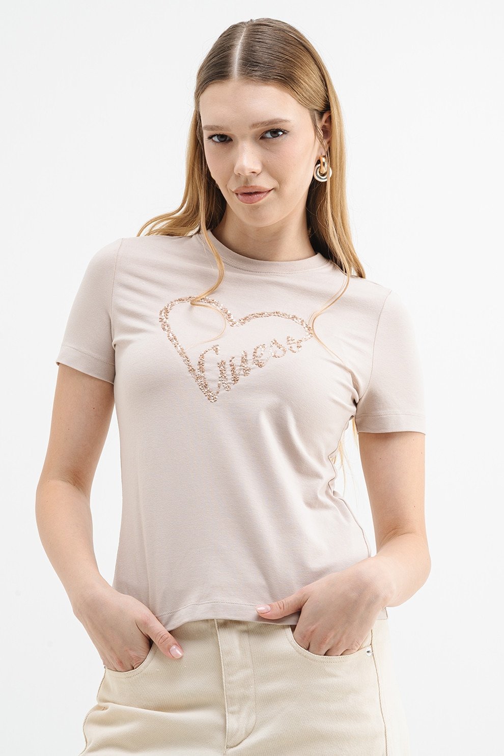 Tee shirt  Guess jeans V5BI13 J1314 G1FU SKIN SHADOW